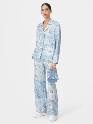 Amiri Bandana Floral Pj Shirt Gömlek Kadın Cerulean | LRT745836