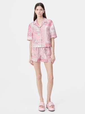 Amiri Bandana Floral Shirt Gömlek Kadın Pembe | SHG690183