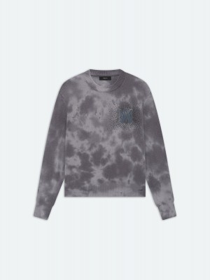 Amiri Crystal Crewneck- Faded Black Tişörtü Erkek Siyah | DQX714982