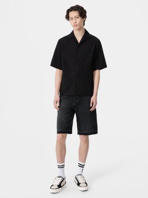 Amiri Ma Bandana Linen Camp Shirt Gömlek Erkek Siyah | JKH791538