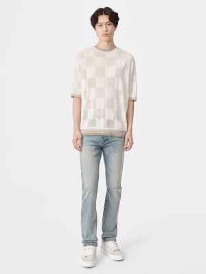 Amiri Ma Checkered Tee Triko Erkek Birch | PFU072183