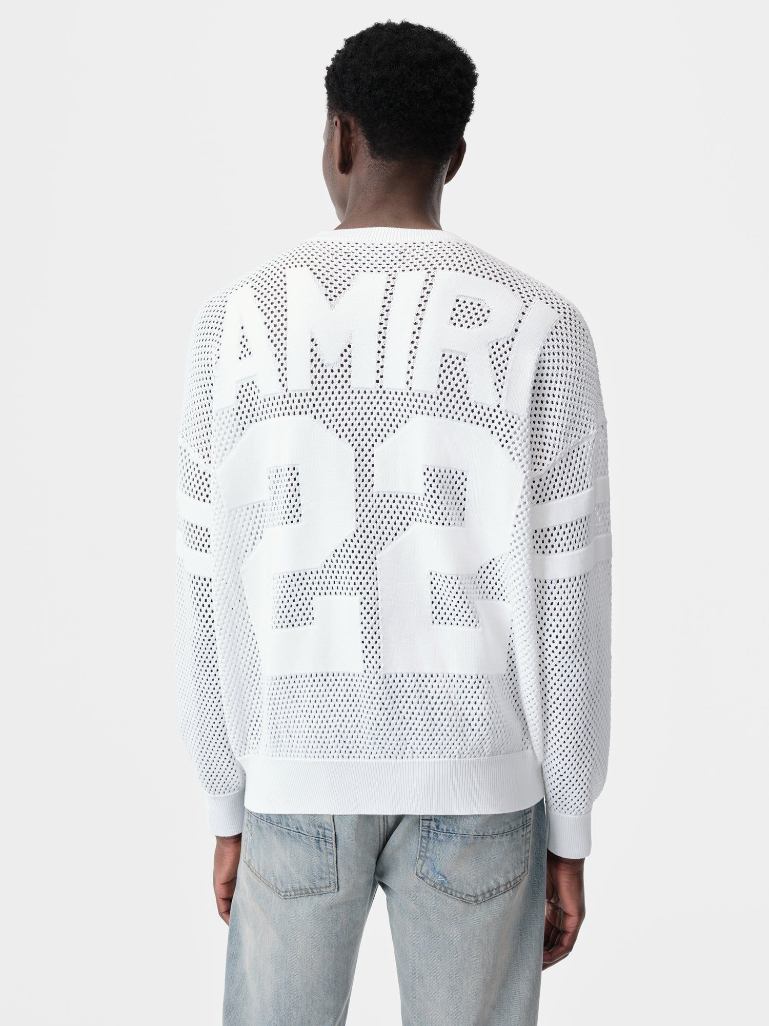 Amiri 22 Crew Triko Erkek Beyaz | ZQN897215