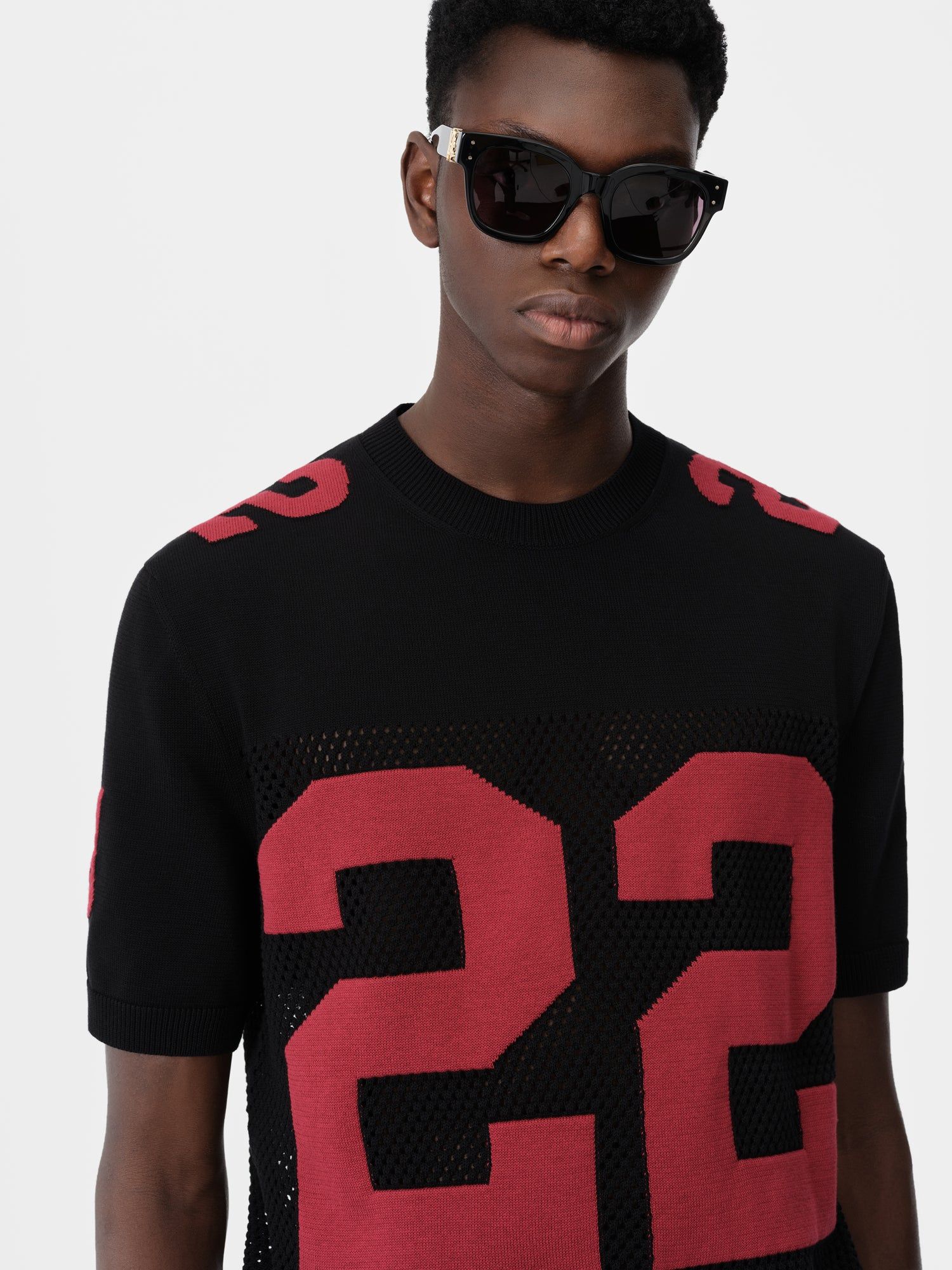 Amiri 22 Tee Triko Erkek Siyah Kırmızı | LMR791024