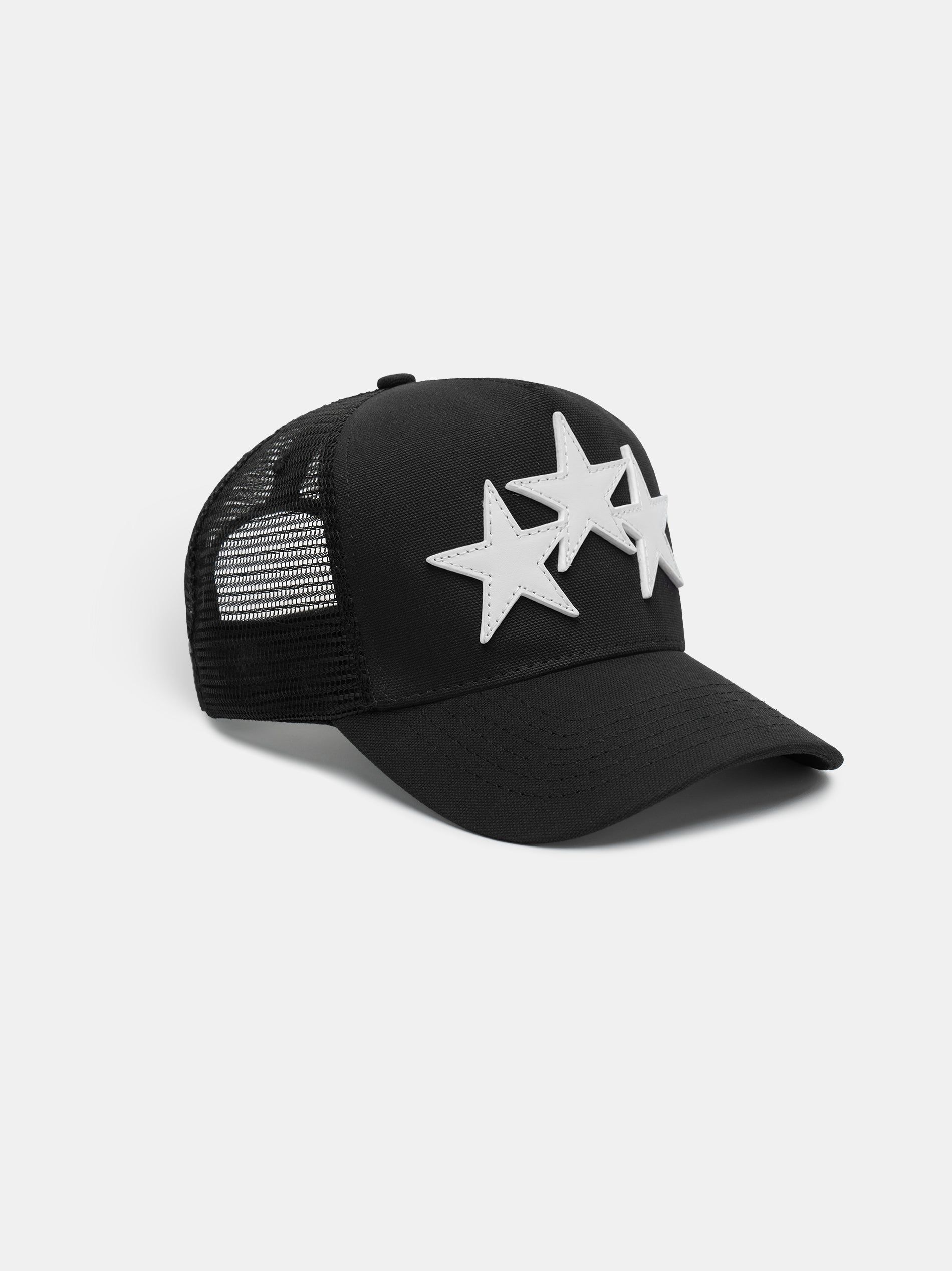 Amiri 3 Star Trucker Hat Şapkalar Erkek Siyah Beyaz | KJW047856