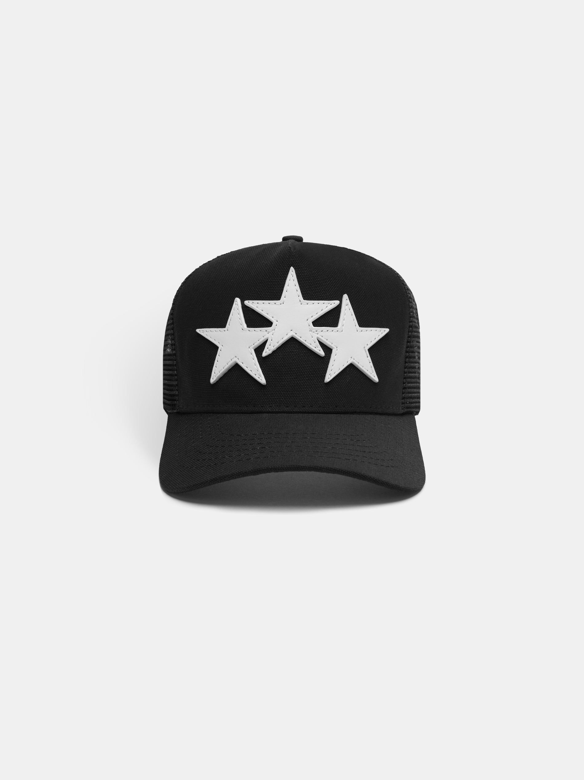 Amiri 3 Star Trucker Hat Şapkalar Erkek Siyah Beyaz | KJW047856