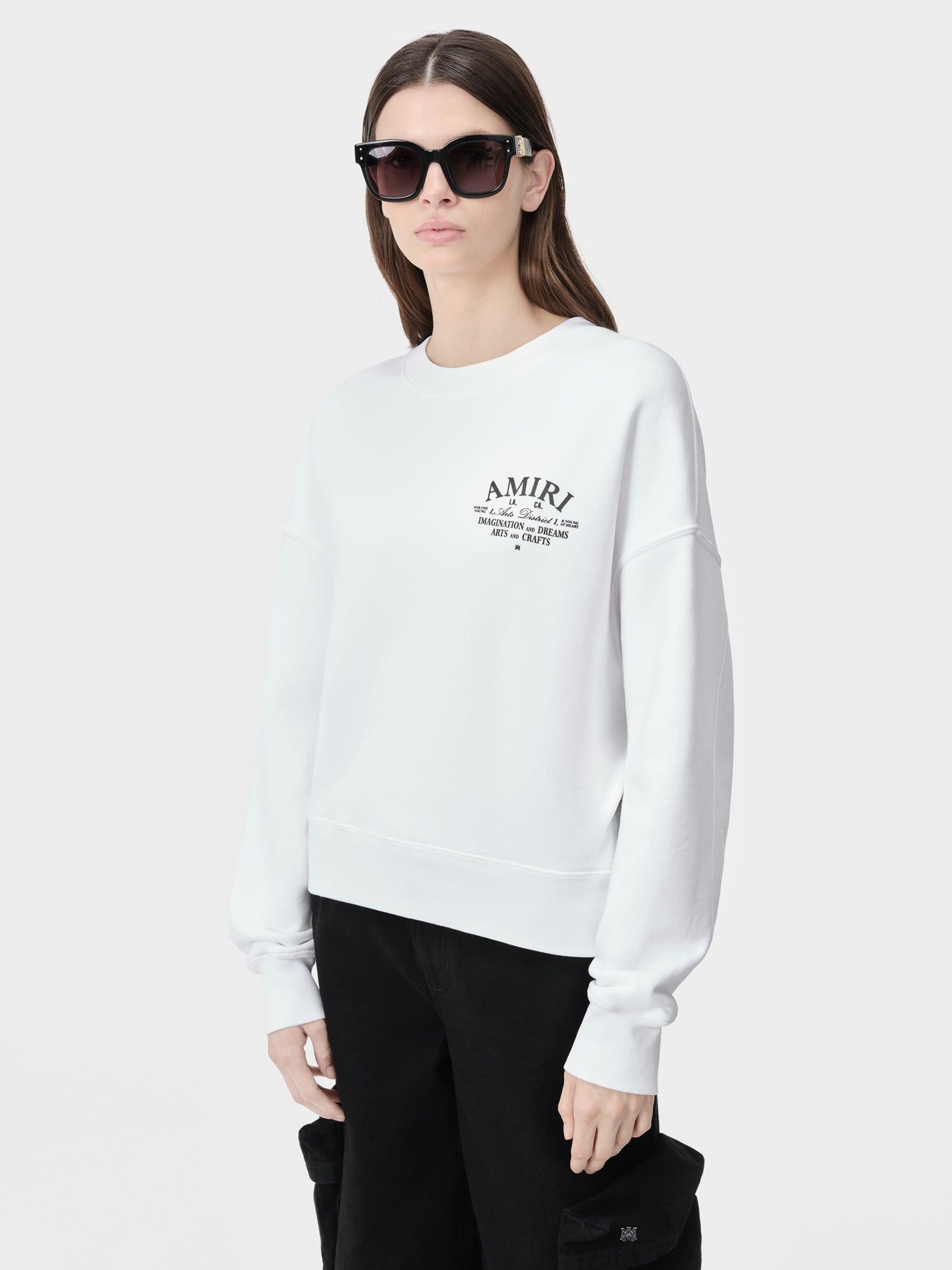 Amiri Arts District Crew Tişörtü Kadın Beyaz | ZYO271094