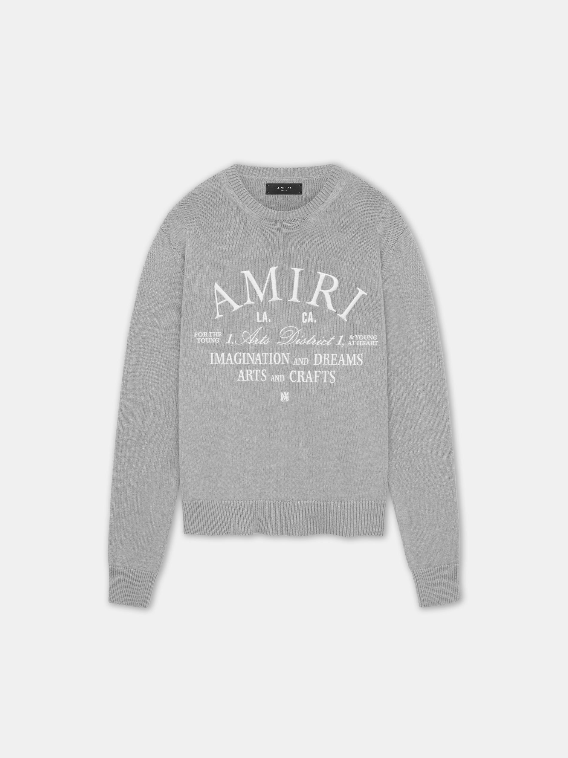 Amiri Arts District Crew Triko Erkek Gri | CER106354