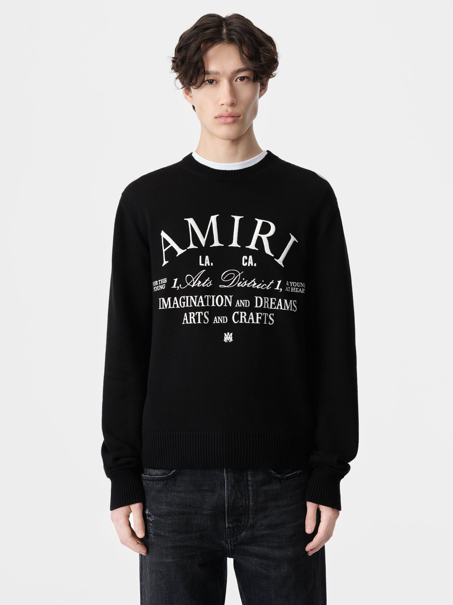 Amiri Arts District Crew Triko Erkek Siyah | SVN105682