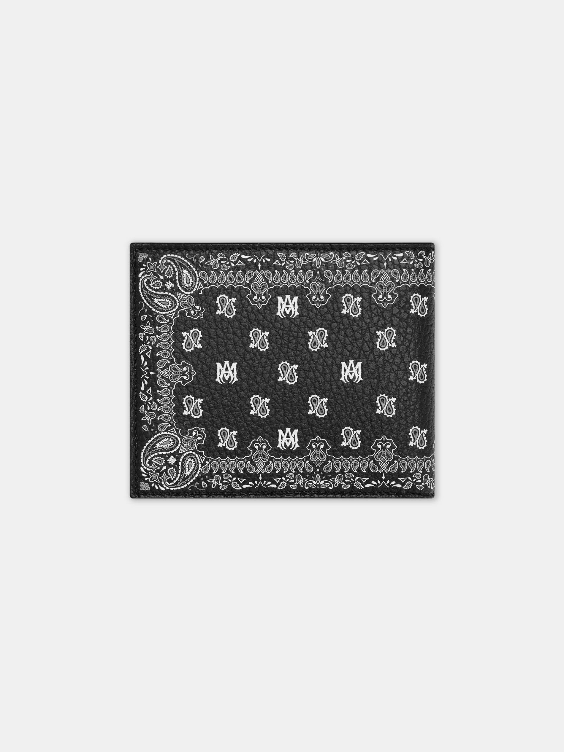 Amiri Bandana Bi-fold Küçük Deri Ürünler Erkek Siyah | ADV901254