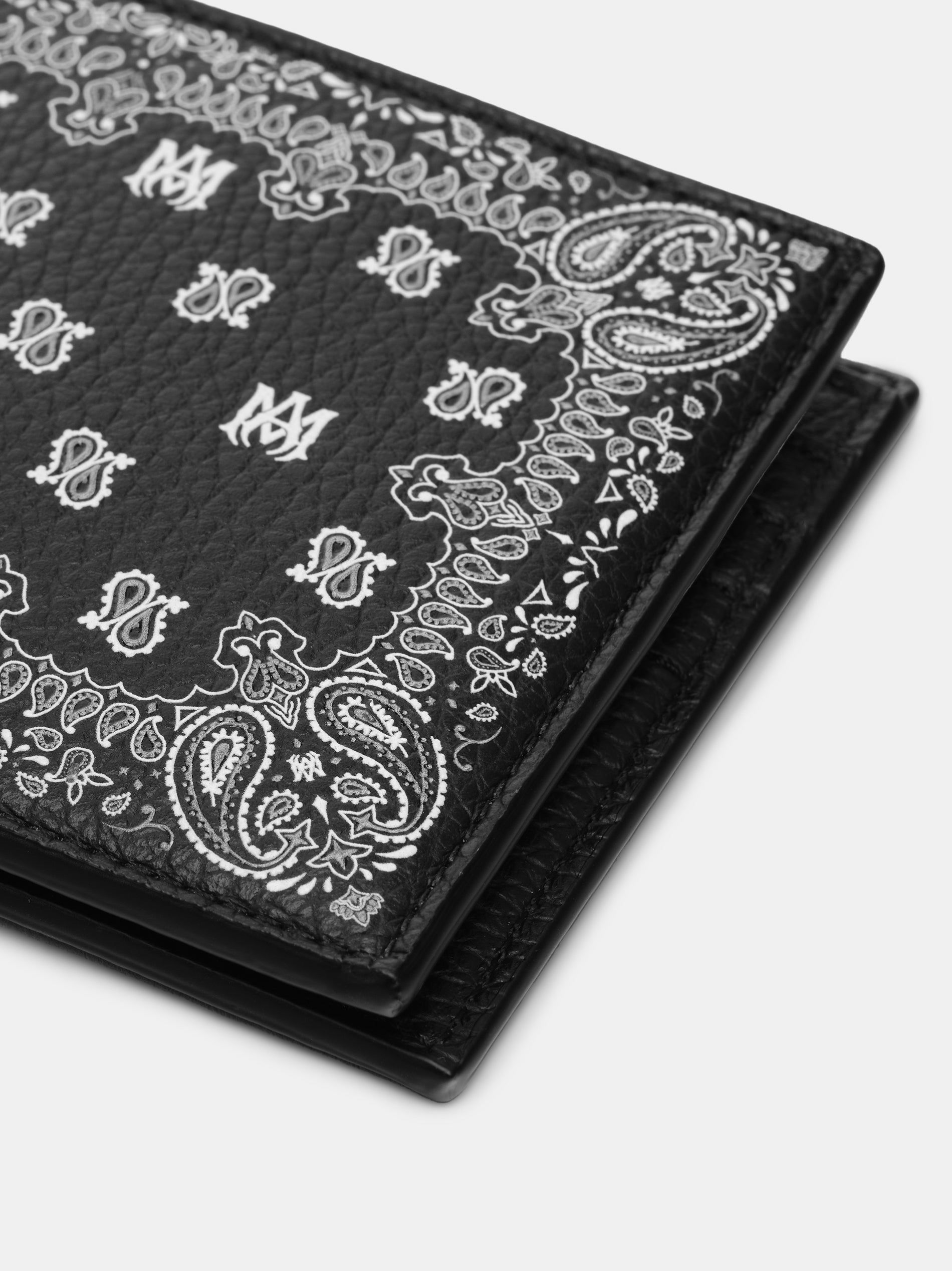 Amiri Bandana Bi-fold Küçük Deri Ürünler Erkek Siyah | ADV901254