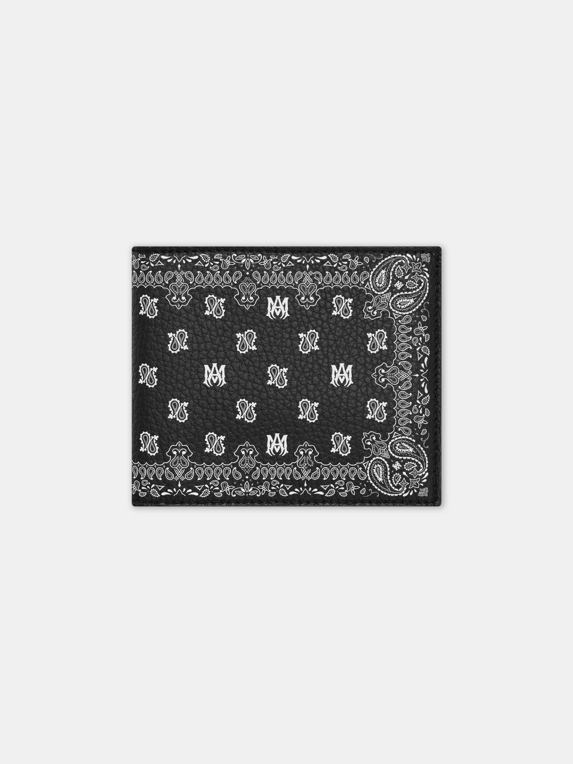 Amiri Bandana Bi-fold Küçük Deri Ürünler Erkek Siyah | ADV901254