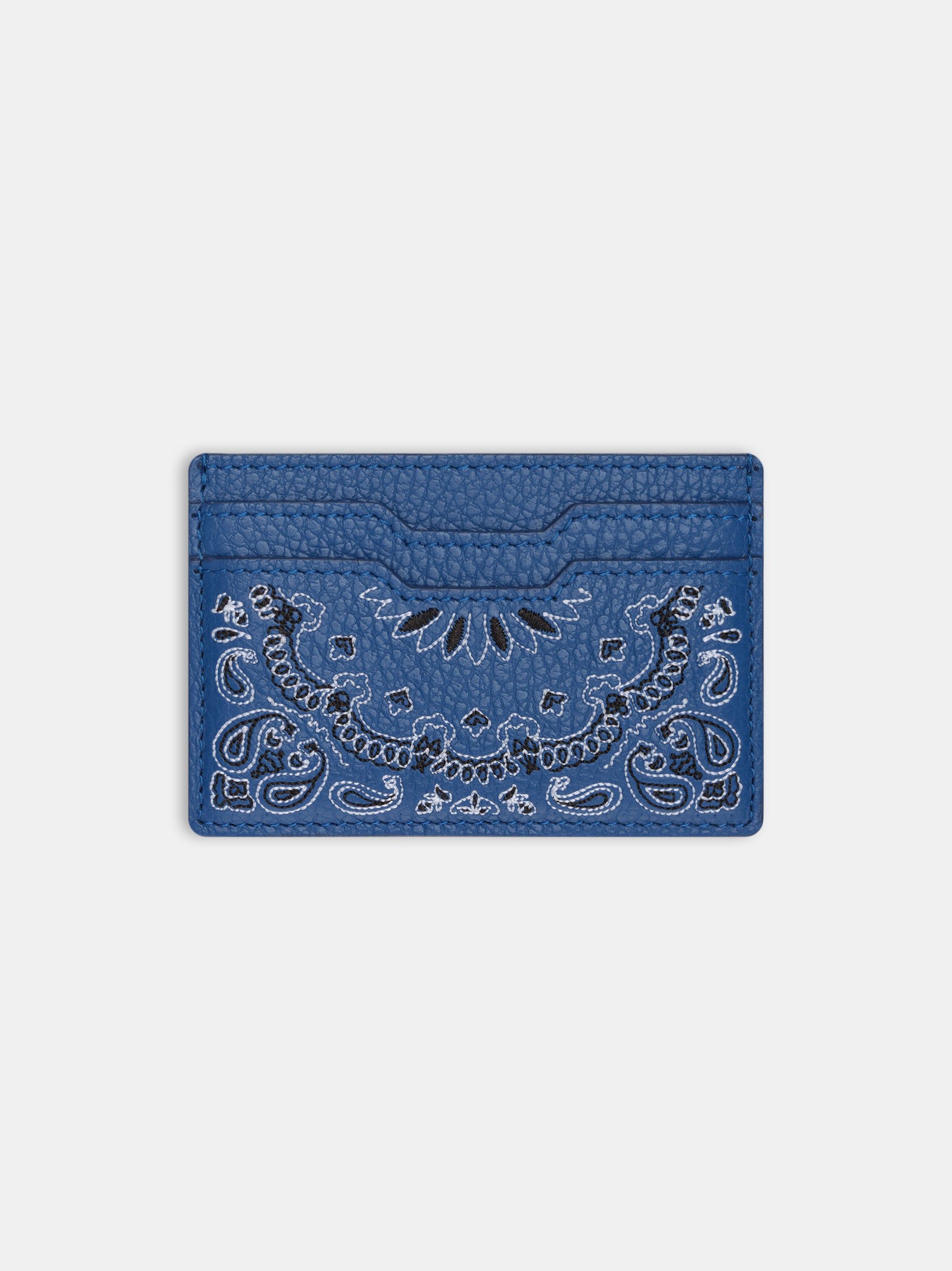 Amiri Bandana Card Holder Küçük Deri Ürünler Erkek Mavi | CXK470816