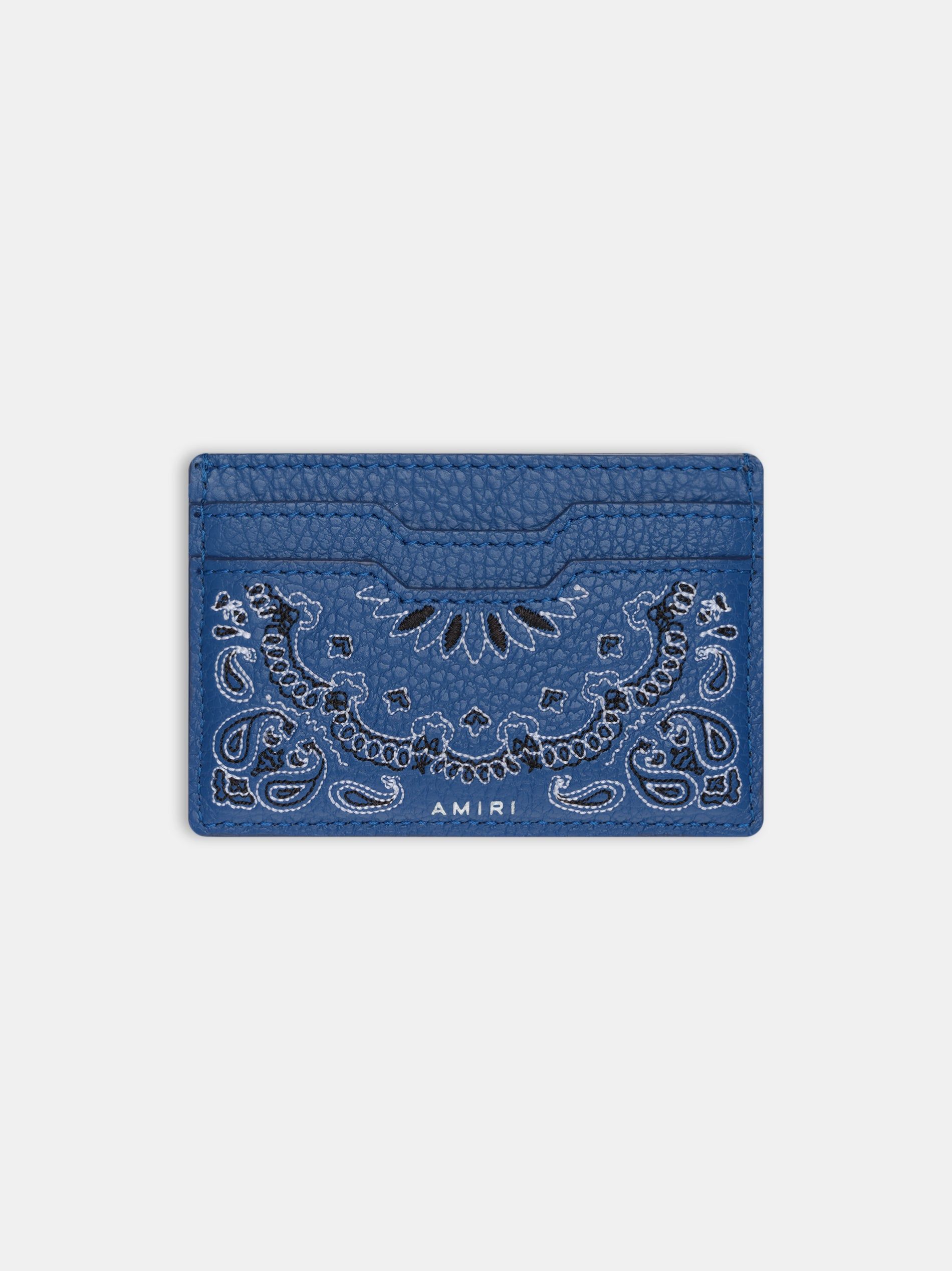 Amiri Bandana Card Holder Küçük Deri Ürünler Erkek Mavi | CXK470816