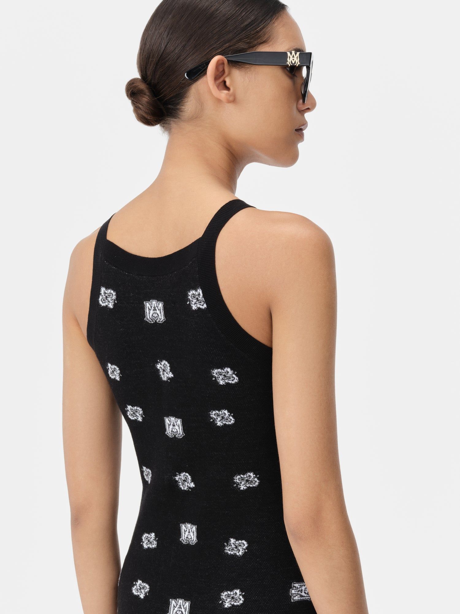 Amiri Bandana Dress Triko Kadın Siyah | QLN715948