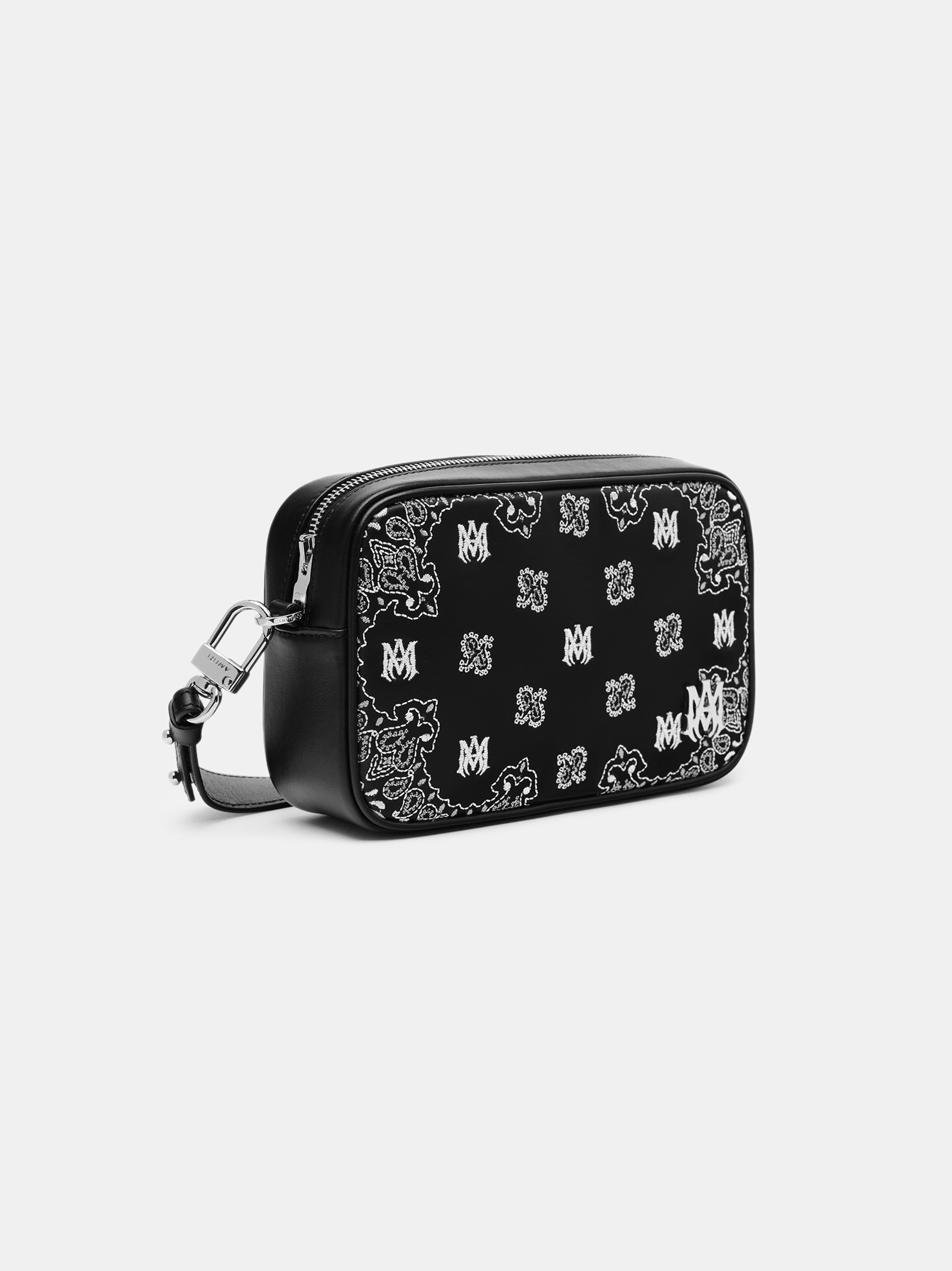 Amiri Bandana Embroidered Camera Case Çantası Erkek Siyah | MNB147236