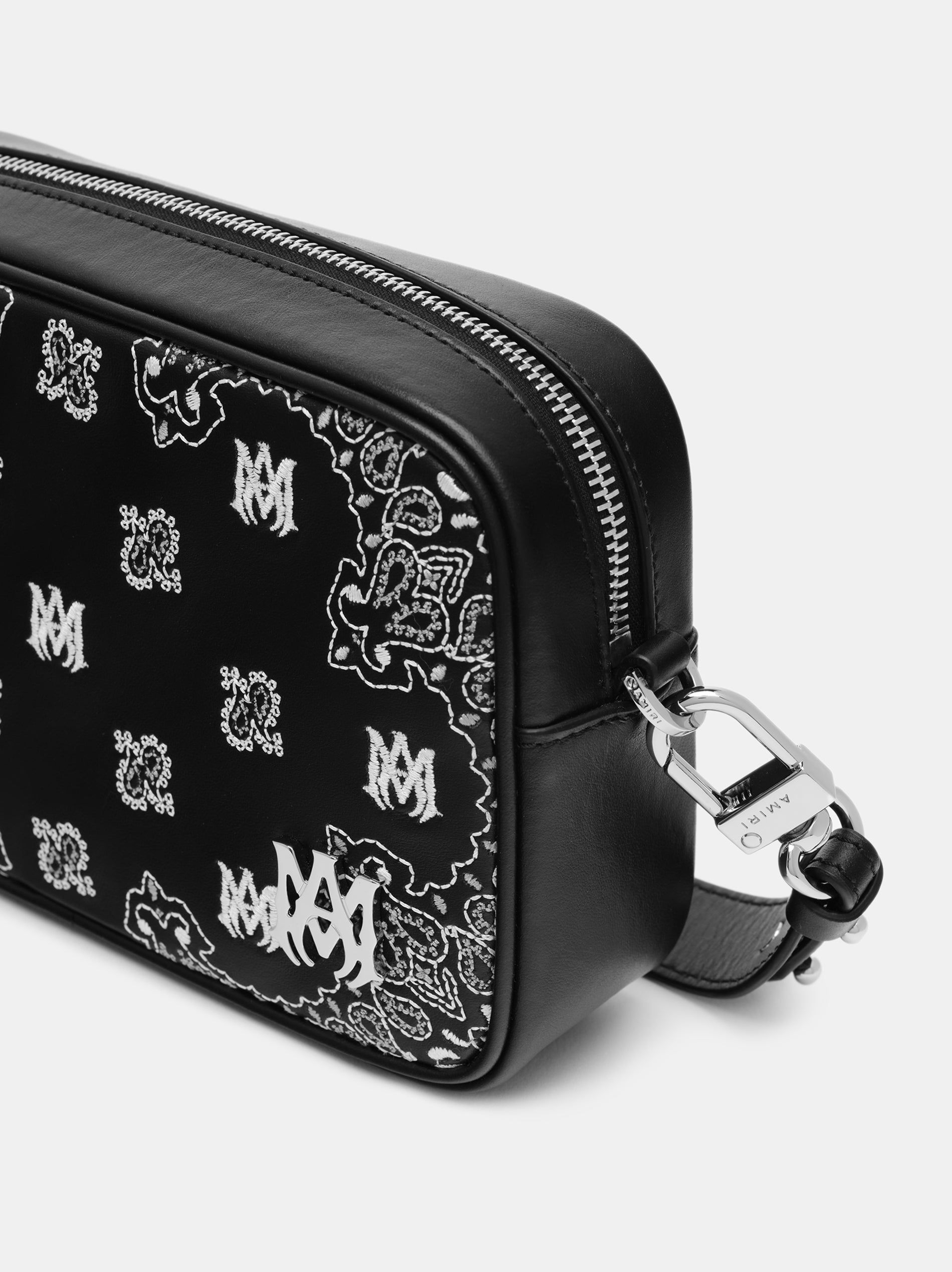 Amiri Bandana Embroidered Camera Case Çantası Erkek Siyah | MNB147236
