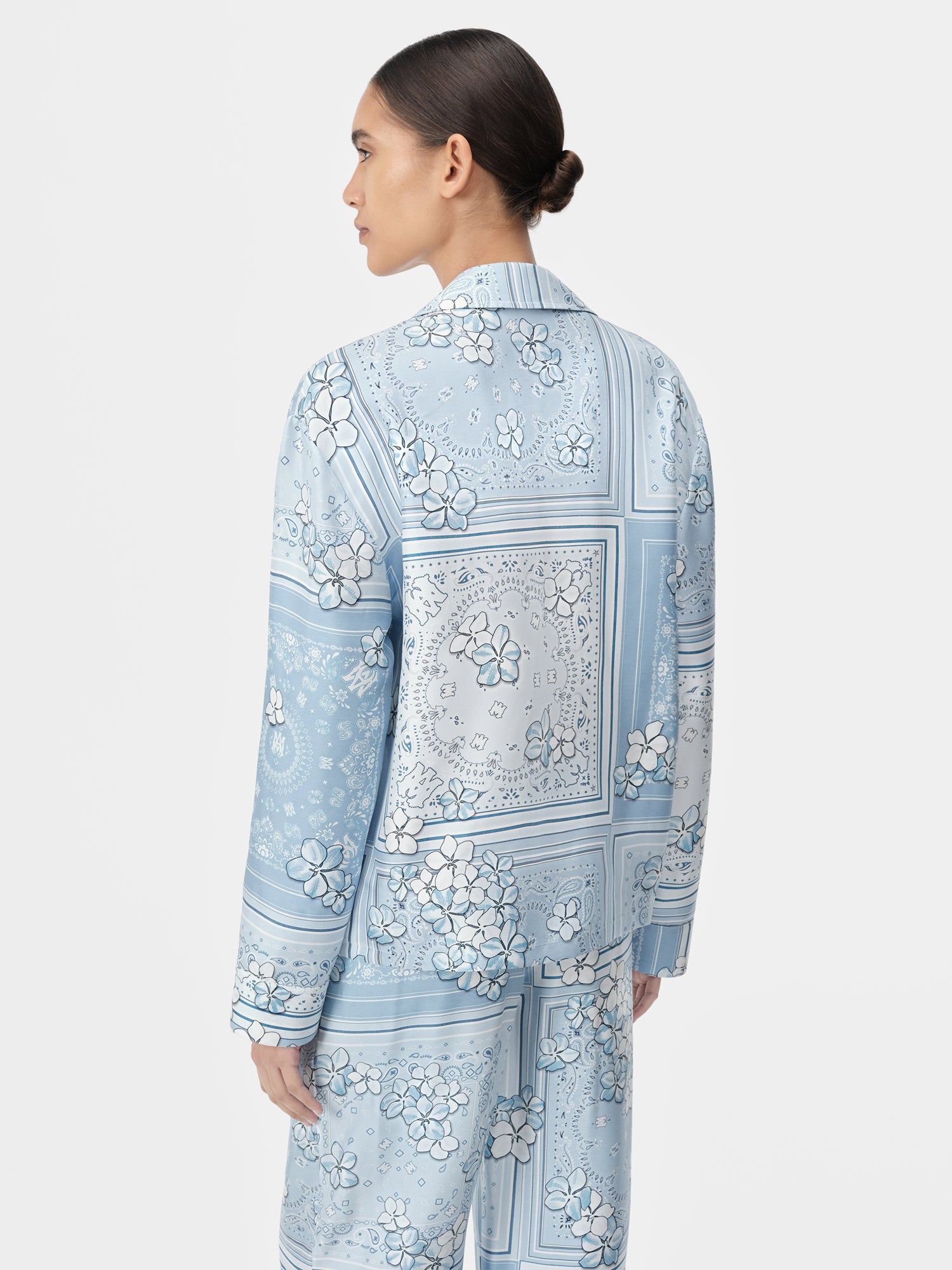 Amiri Bandana Floral Pj Shirt Gömlek Kadın Cerulean | LRT745836