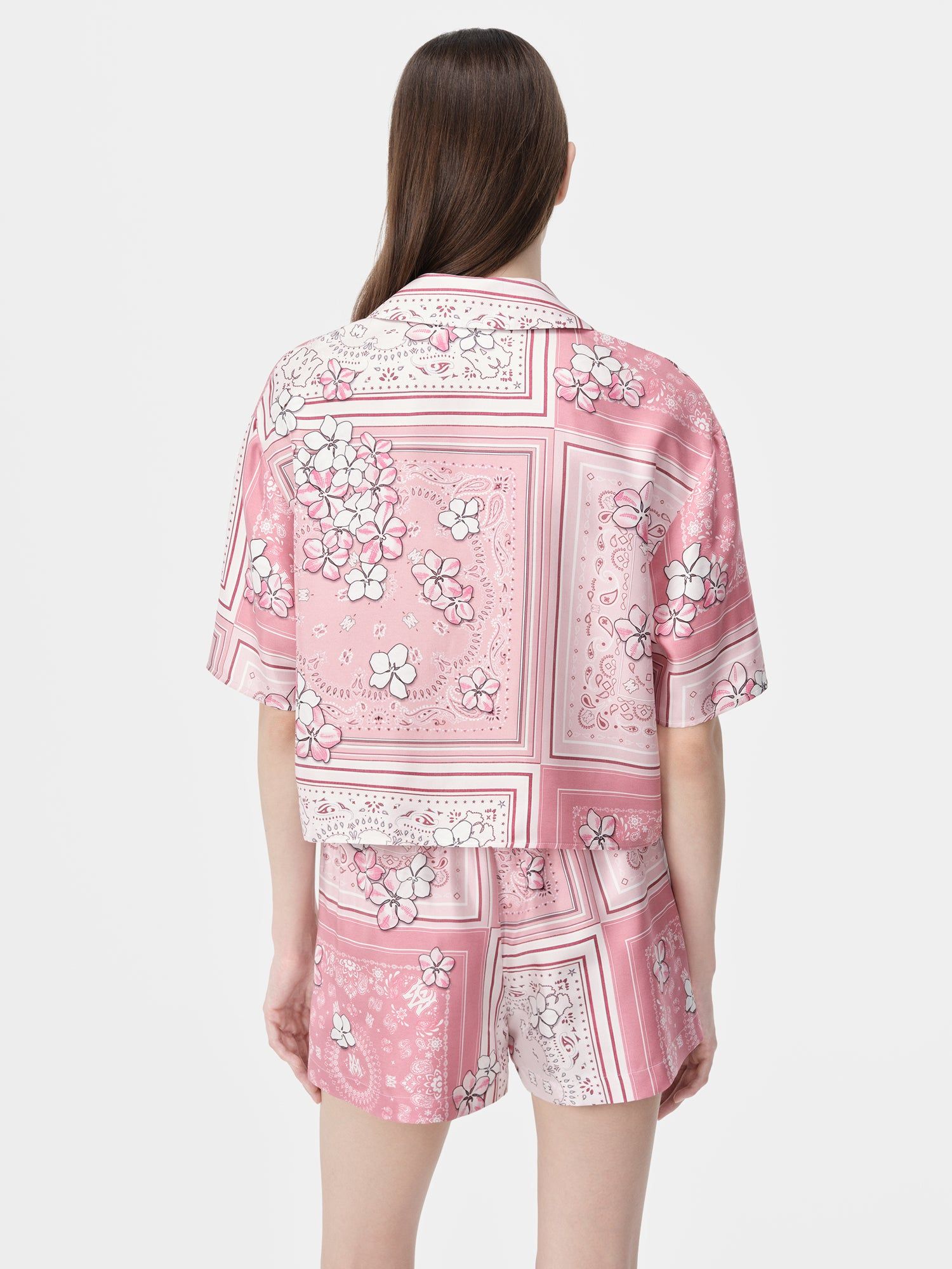 Amiri Bandana Floral Shirt Gömlek Kadın Pembe | SHG690183