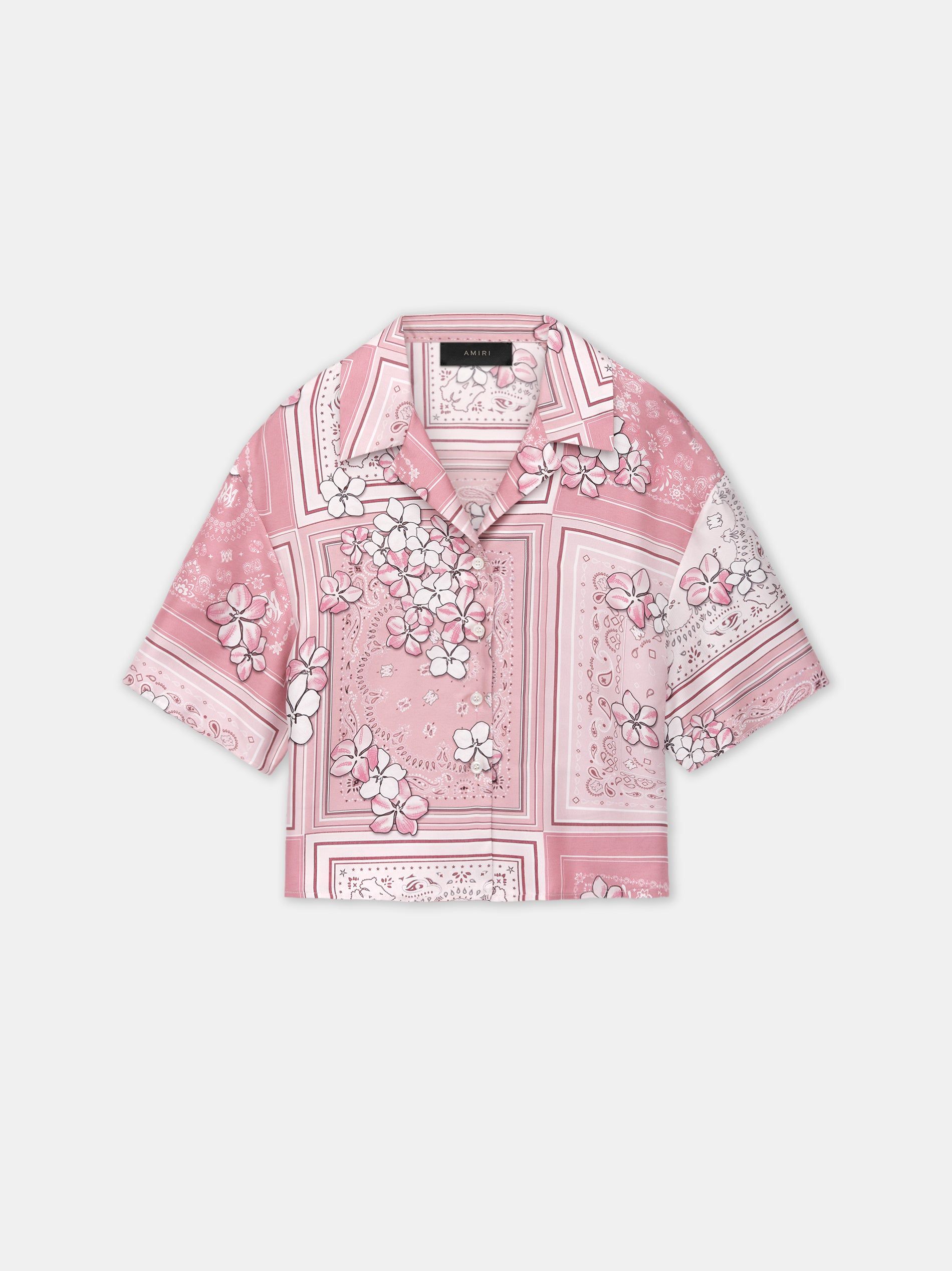 Amiri Bandana Floral Shirt Gömlek Kadın Pembe | SHG690183