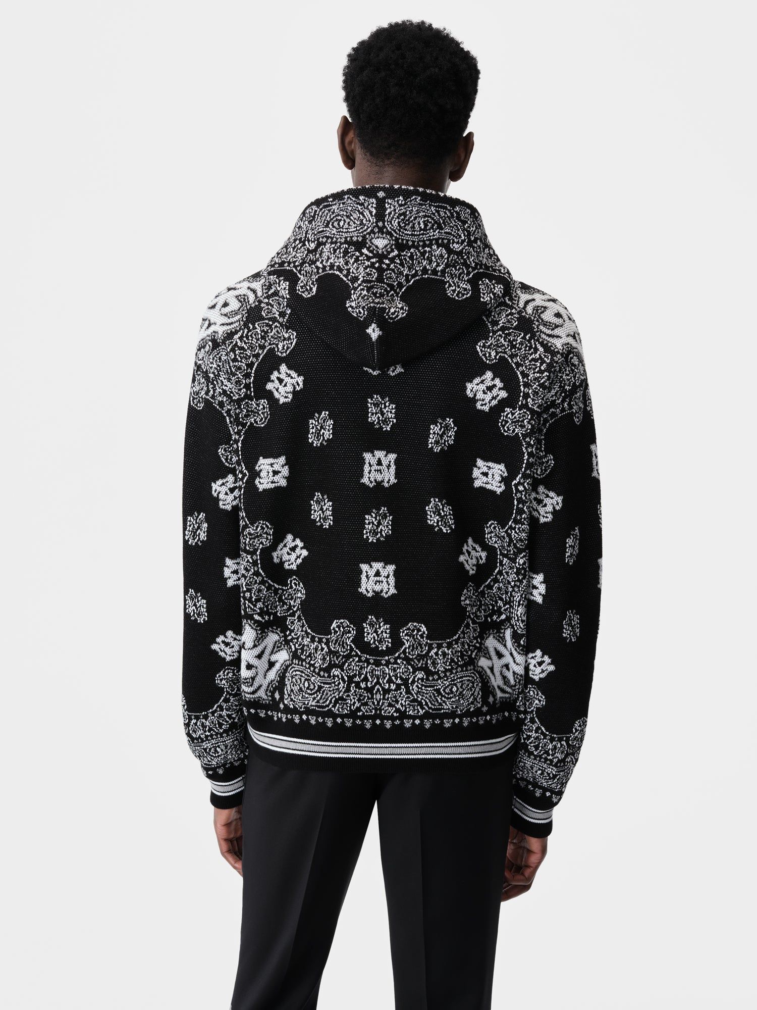 Amiri Bandana Hoodie Triko Erkek Siyah | FJT750142