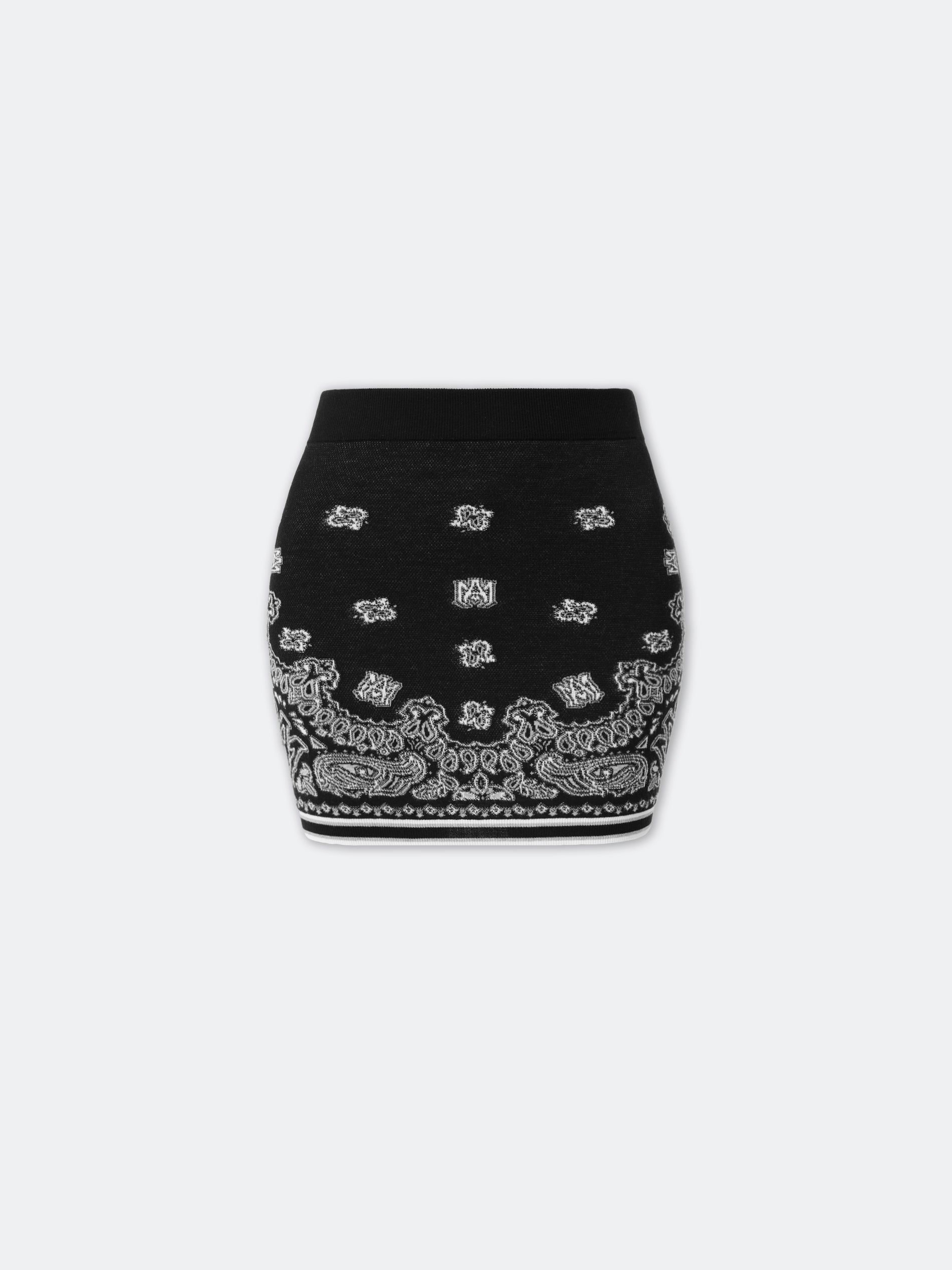 Amiri Bandana Mini Skirt Triko Kadın Siyah | ONK836470
