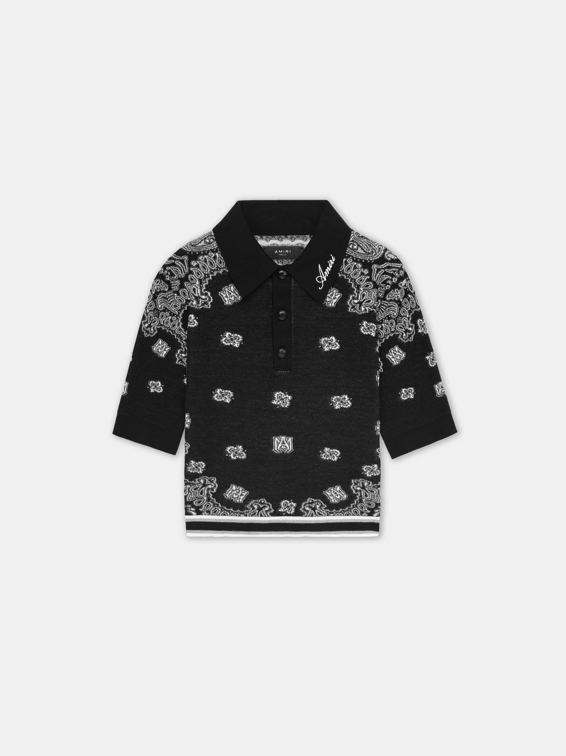 Amiri Bandana Polo Gömlek Kadın Siyah | PWN345701