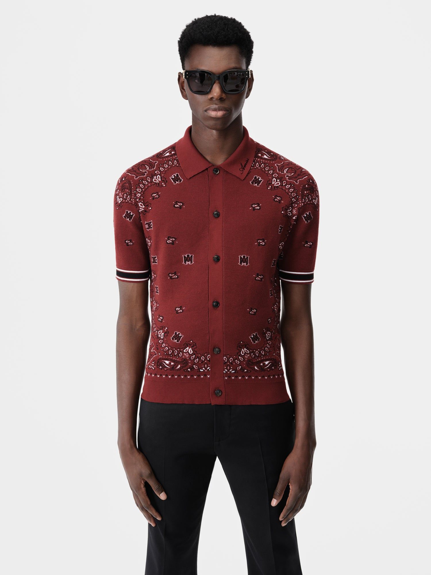 Amiri Bandana Polo Triko Erkek Kırmızı | HRA108376