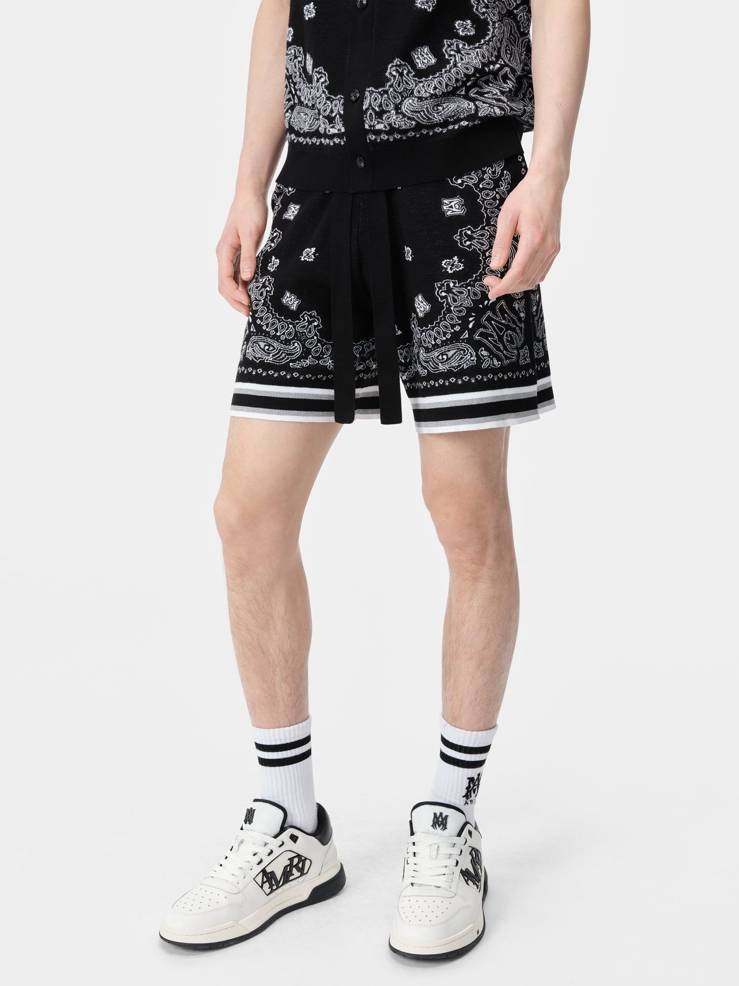 Amiri Bandana Short Triko Erkek Siyah | DTF692481