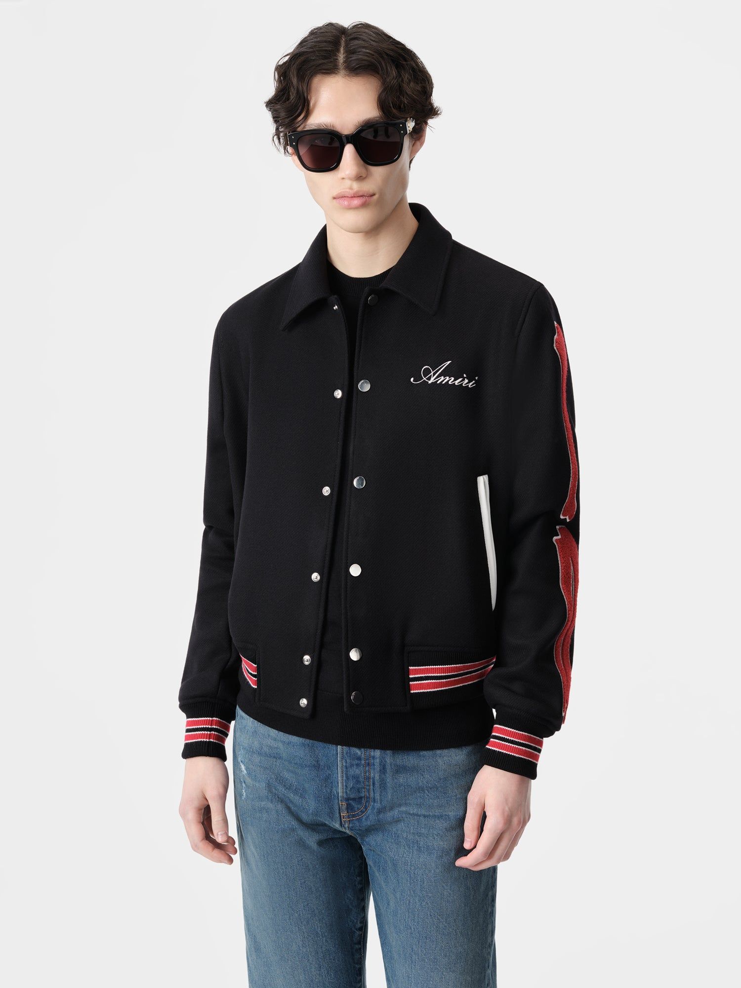 Amiri Bones Jacket Dış Giyim Erkek Siyah Kırmızı | NJK832475