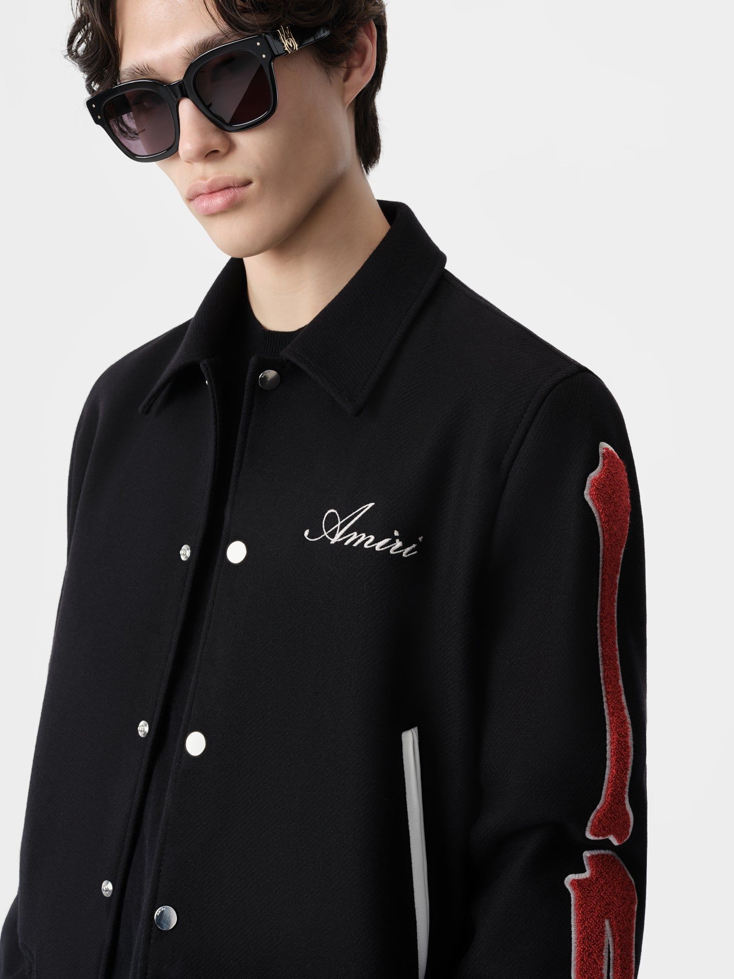 Amiri Bones Jacket Dış Giyim Erkek Siyah Kırmızı | NJK832475