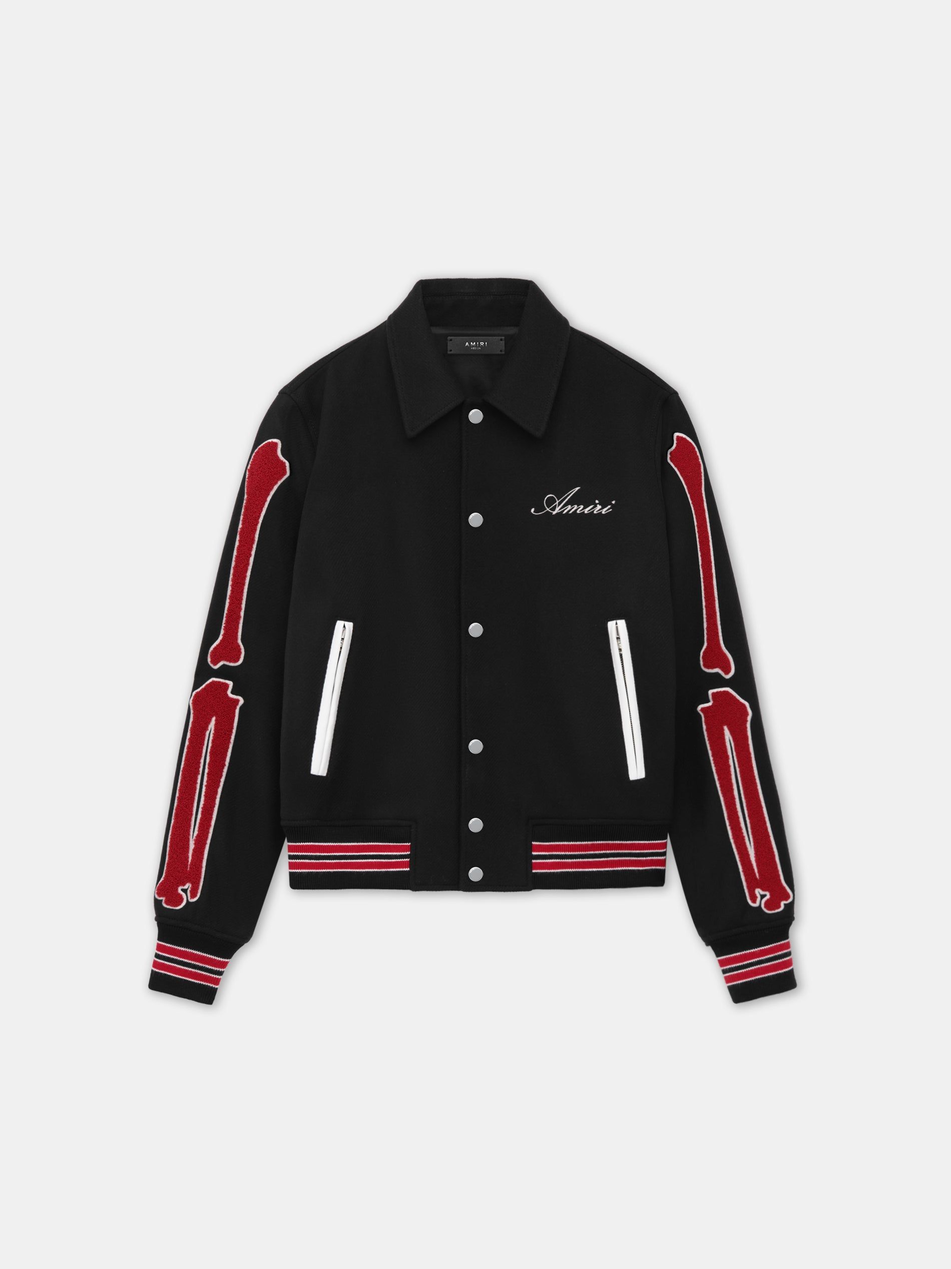 Amiri Bones Jacket Dış Giyim Erkek Siyah Kırmızı | NJK832475