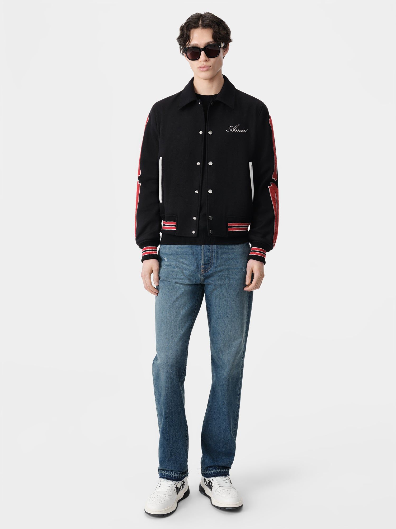 Amiri Bones Jacket Dış Giyim Erkek Siyah Kırmızı | NJK832475