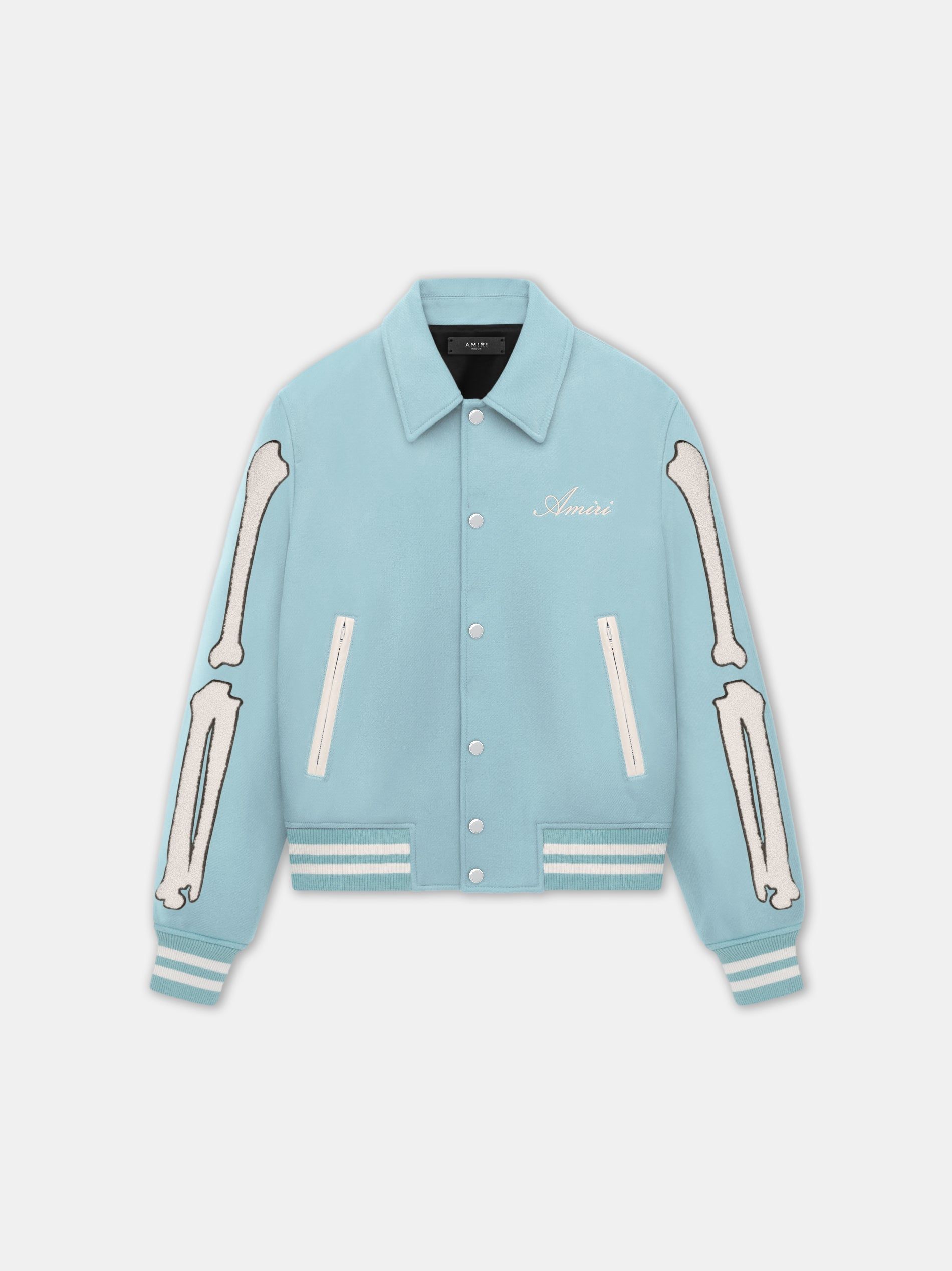 Amiri Bones Jacket Dış Giyim Kadın Mavi | XDF364289