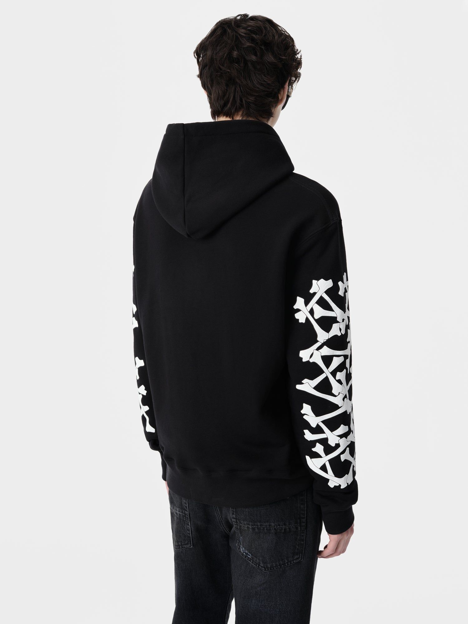 Amiri Bones Stacked Hoodie Tişörtü Erkek Siyah | PNB215487