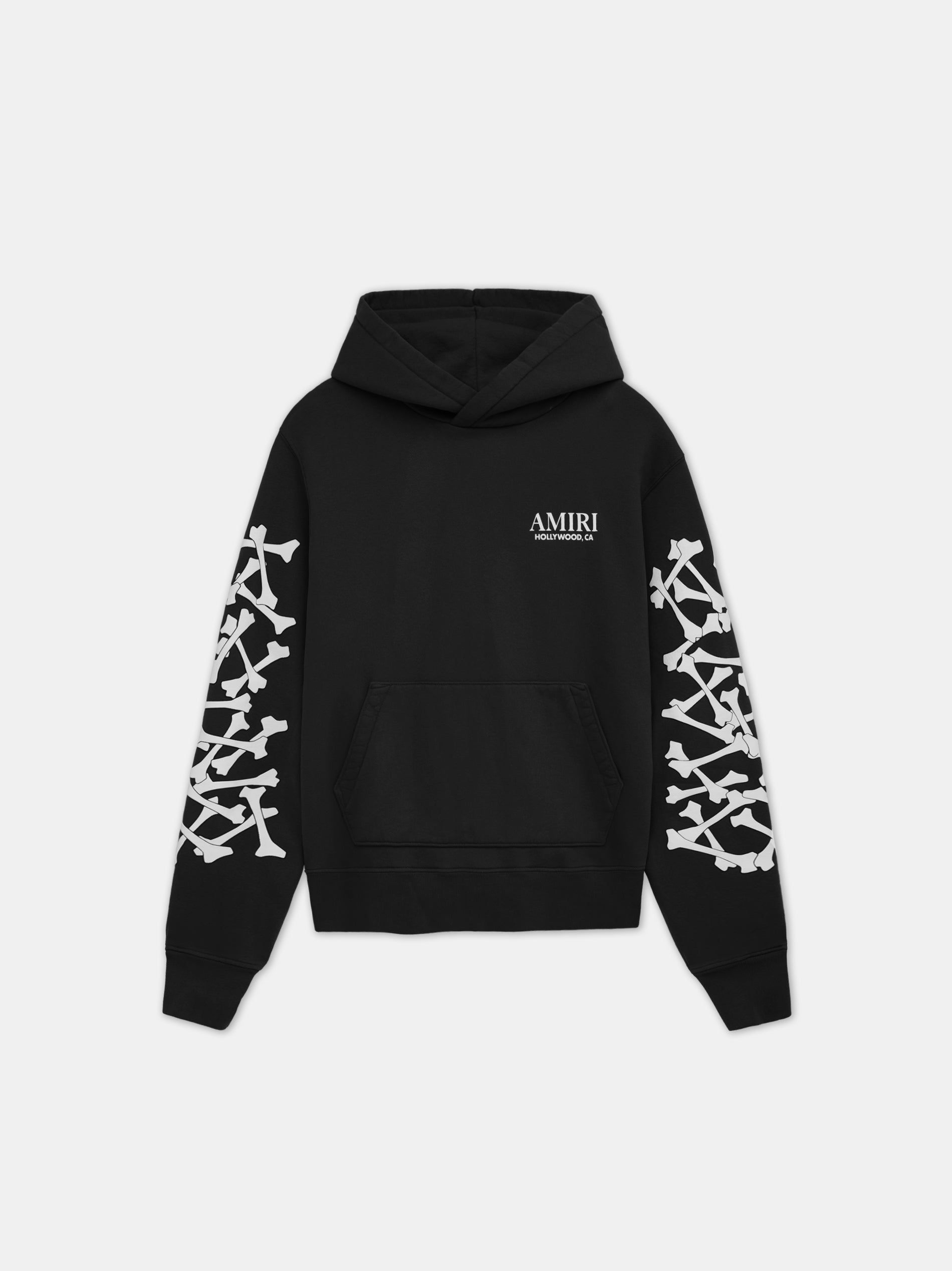Amiri Bones Stacked Hoodie Tişörtü Erkek Siyah | PNB215487