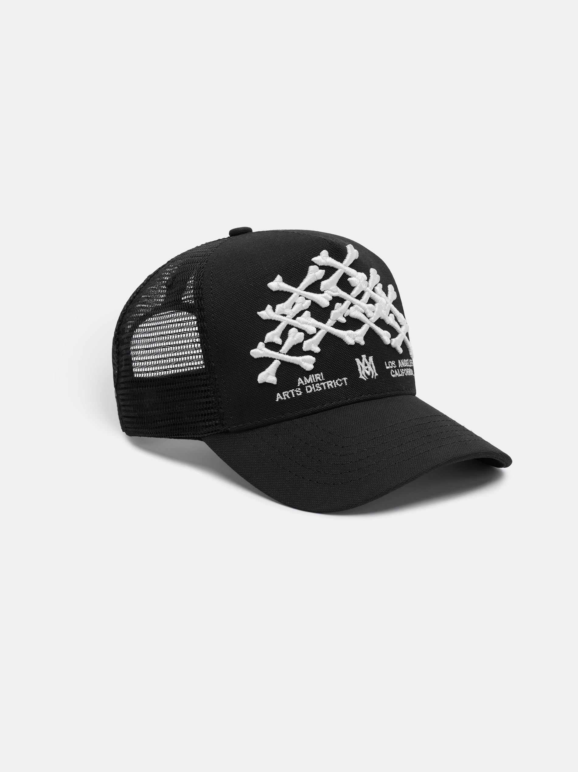 Amiri Bones Stacked Trucker Hat Şapkalar Erkek Siyah | HKN497065