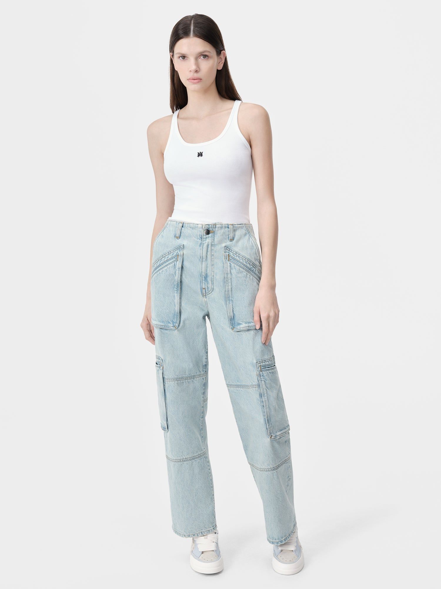 Amiri Cargo Loose Denim Kadın Açık Indigo | QSR918043