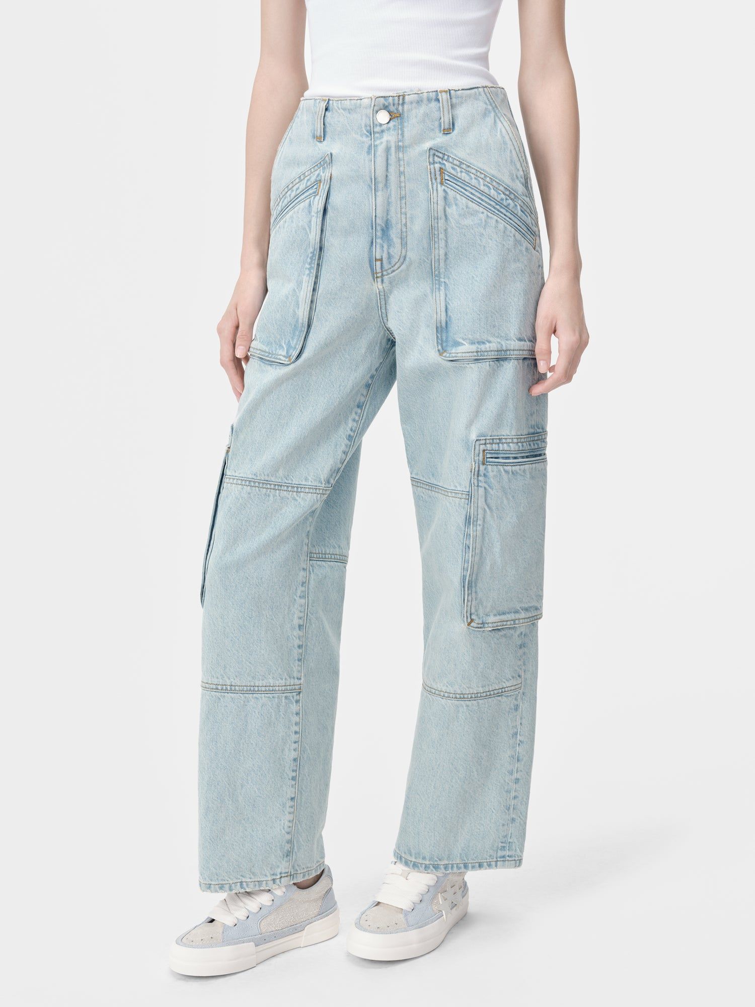 Amiri Cargo Loose Pantolon Kadın Açık Indigo | SHX013652