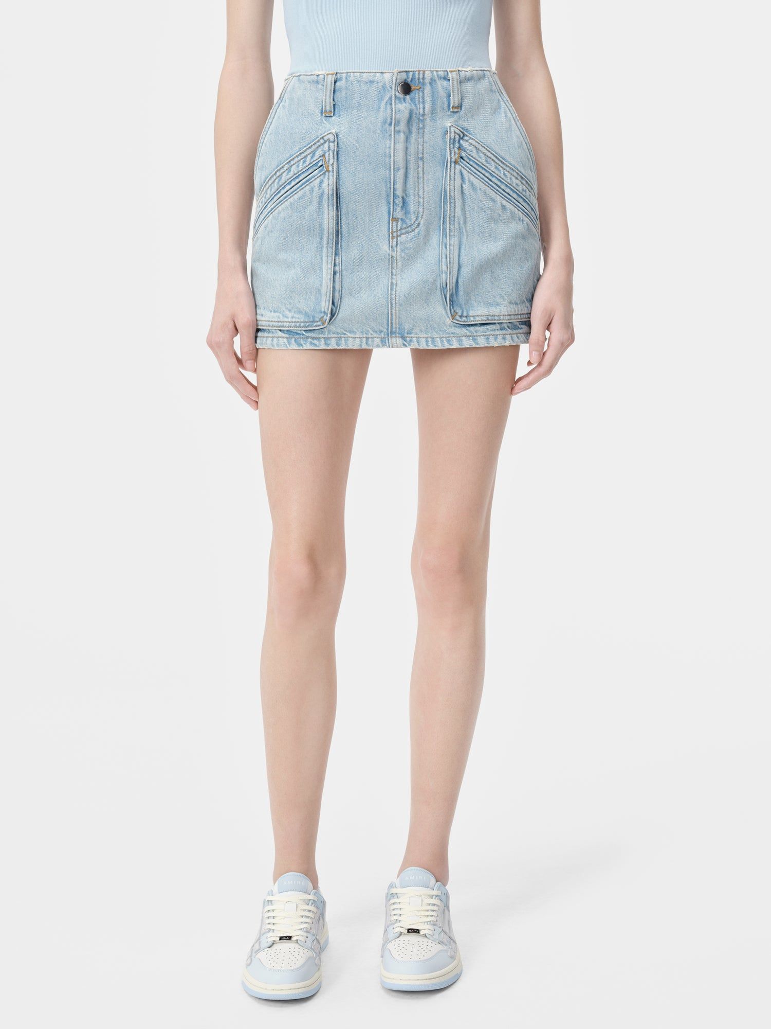 Amiri Cargo Skirt Denim Kadın Açık Indigo | SGX103687