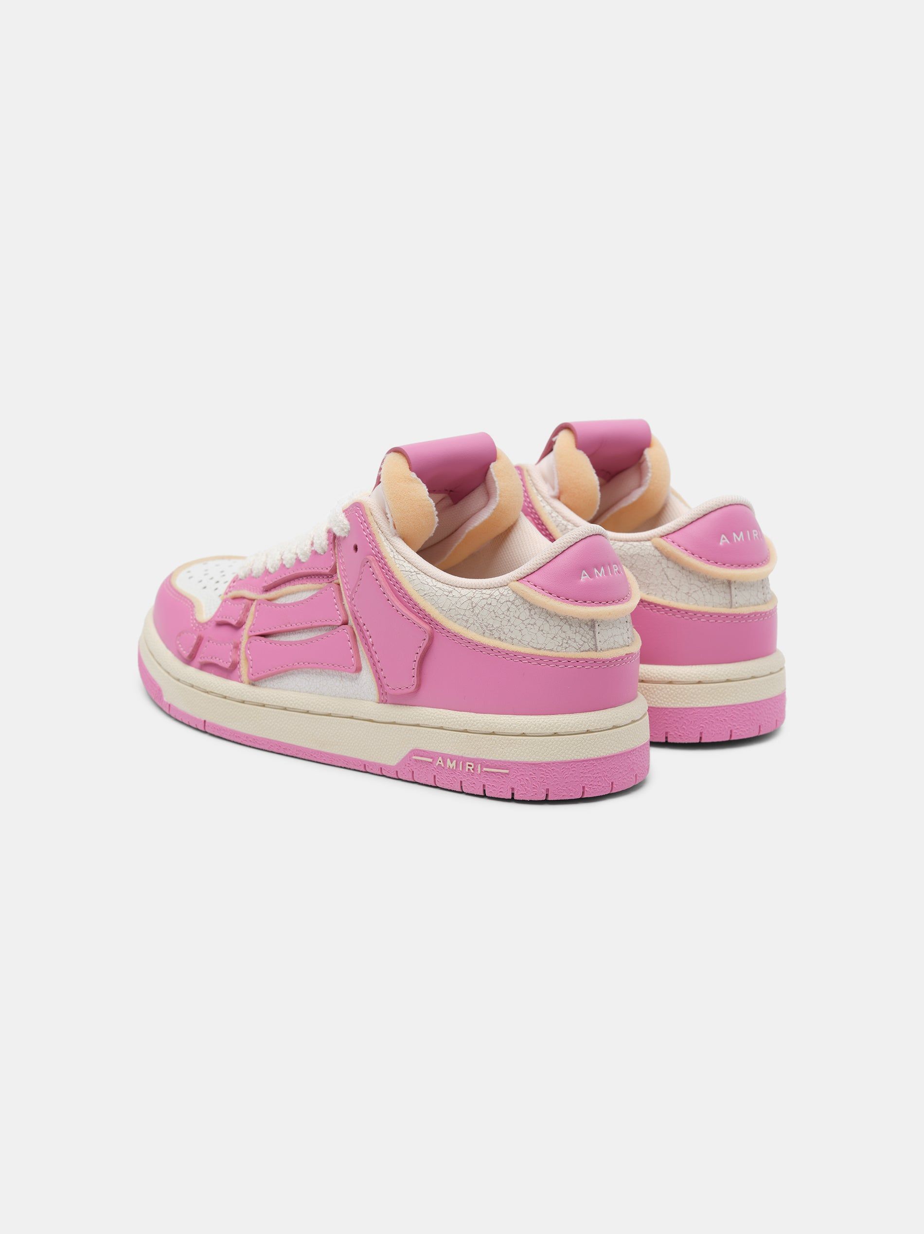 Amiri Collegiate Skel-top Low Spor Ayakkabı Kadın Küpe Çiçeği Pembe Beyaz | IZU341209