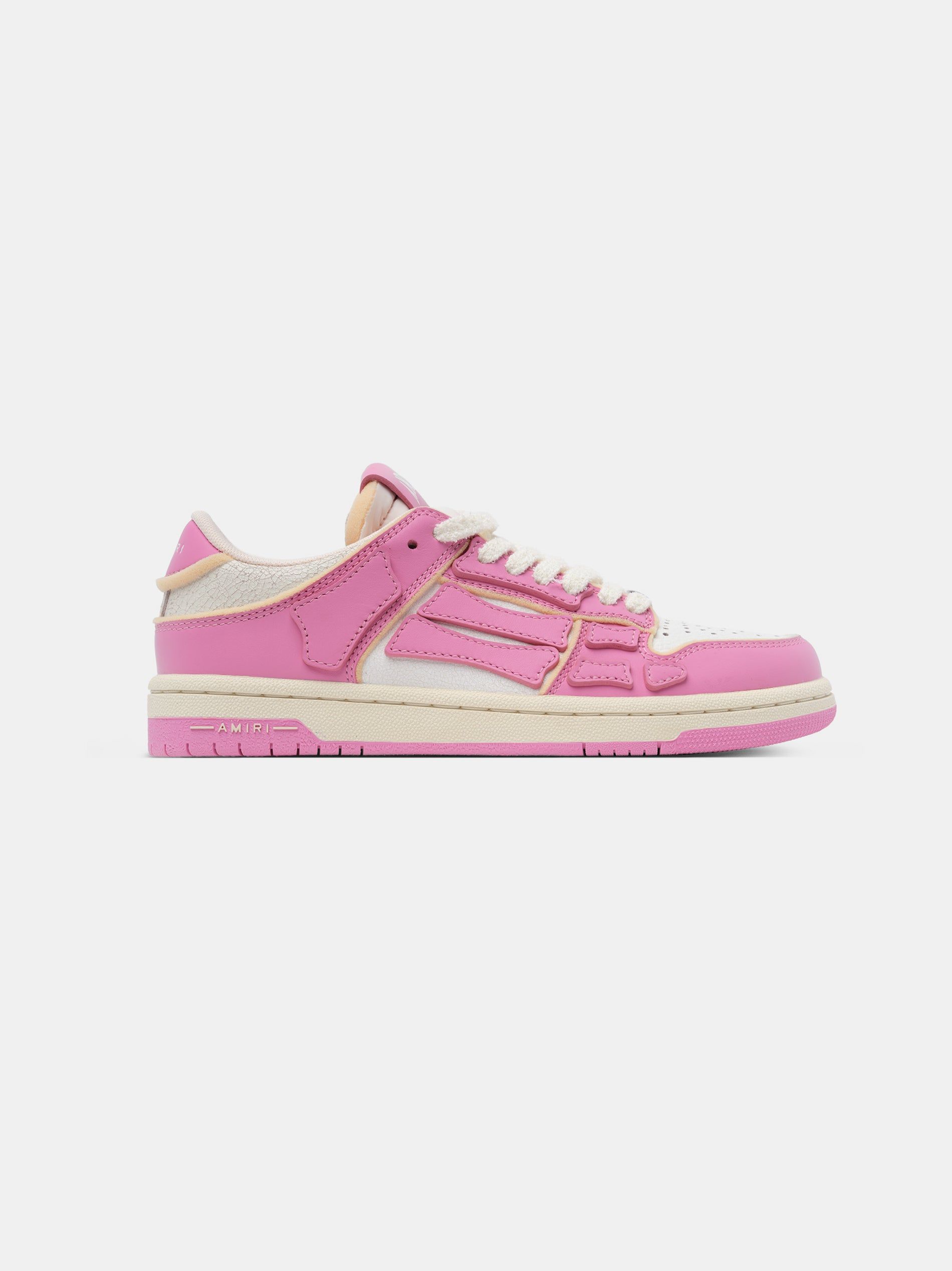 Amiri Collegiate Skel-top Low Spor Ayakkabı Kadın Küpe Çiçeği Pembe Beyaz | IZU341209