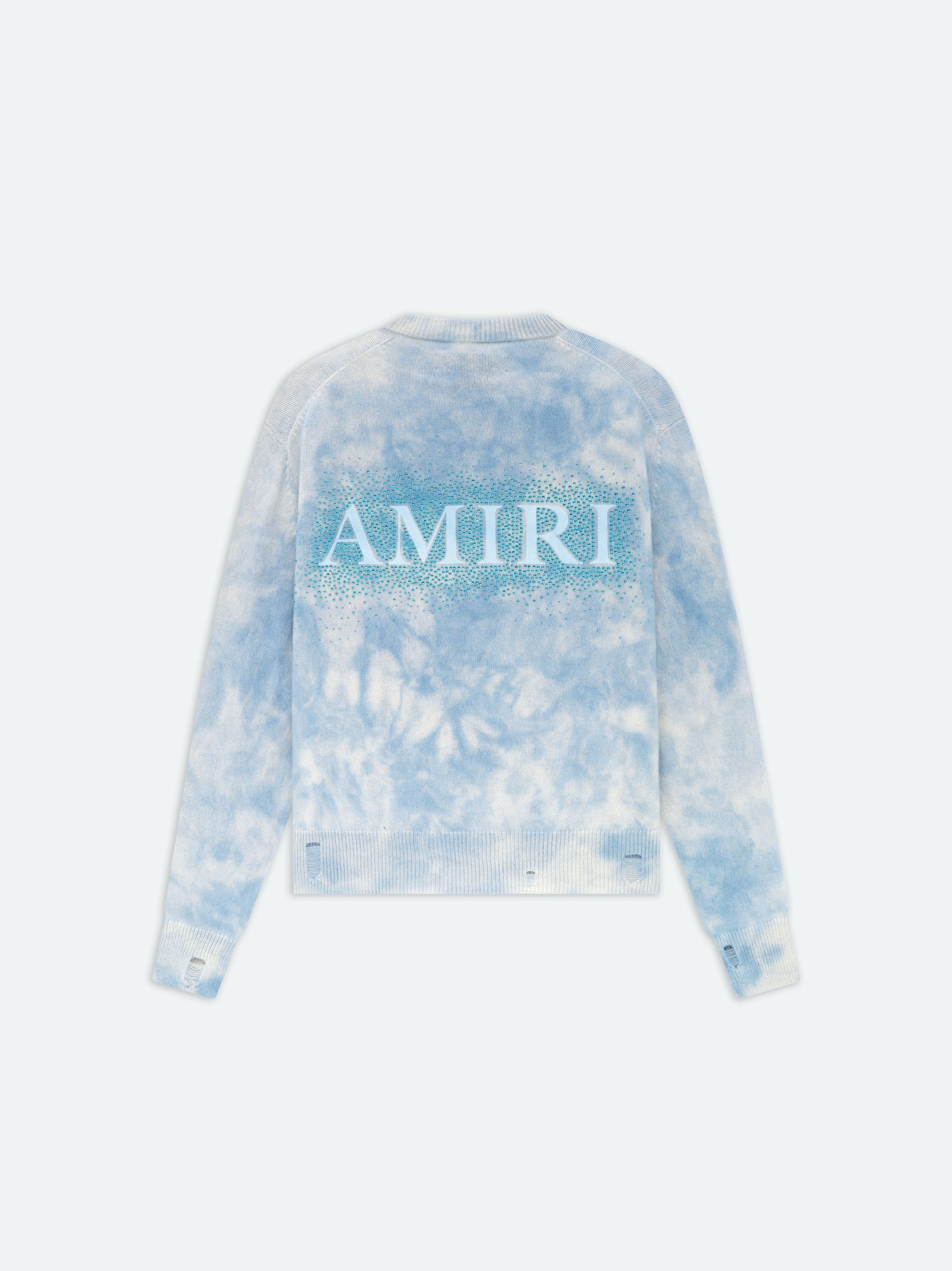 Amiri Crystal Crewneck- Ashley Blue Tişörtü Erkek Mavi | YSC839452