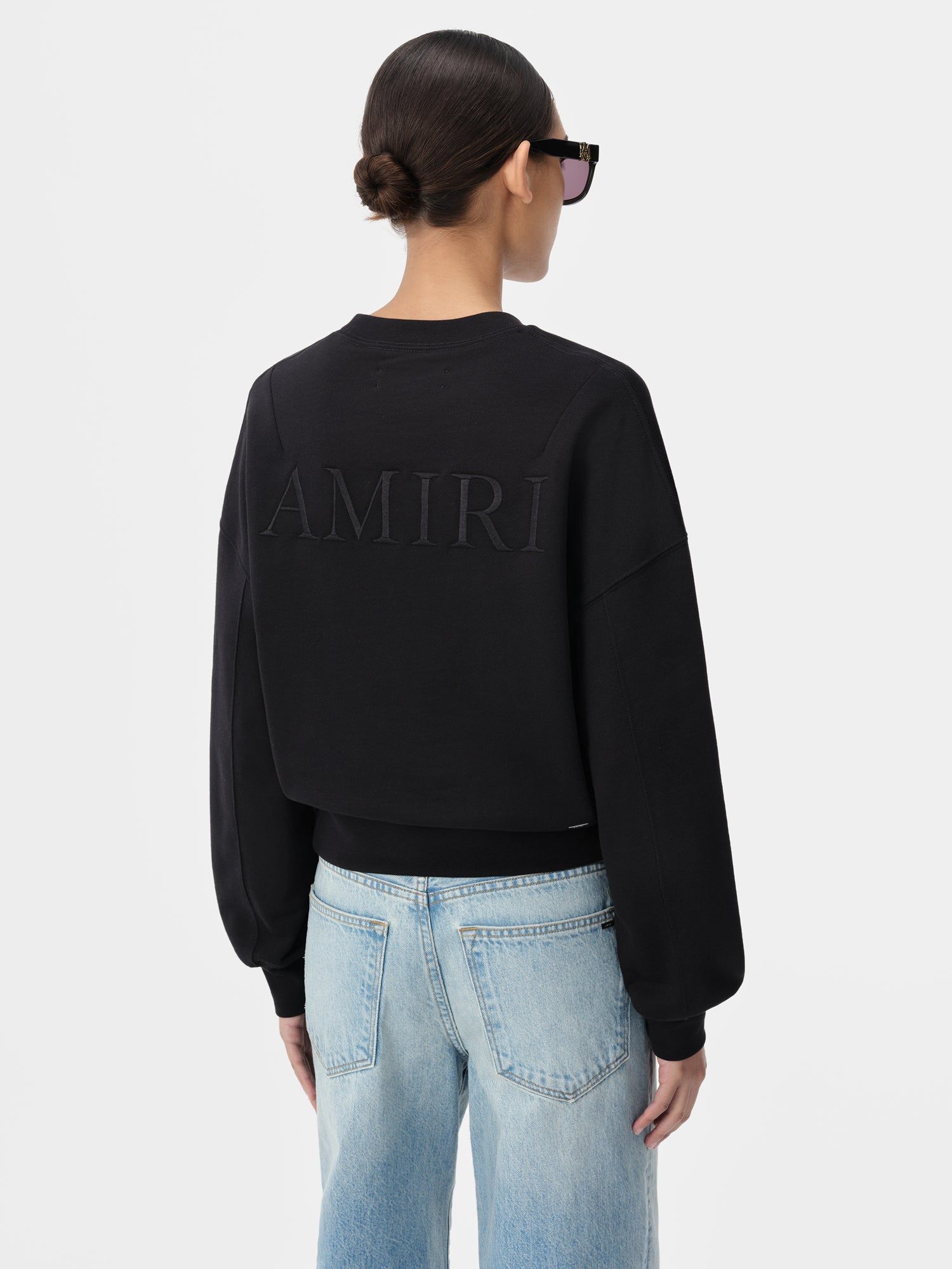 Amiri Embroidered Crew Tişört Kadın Siyah | LMI756190