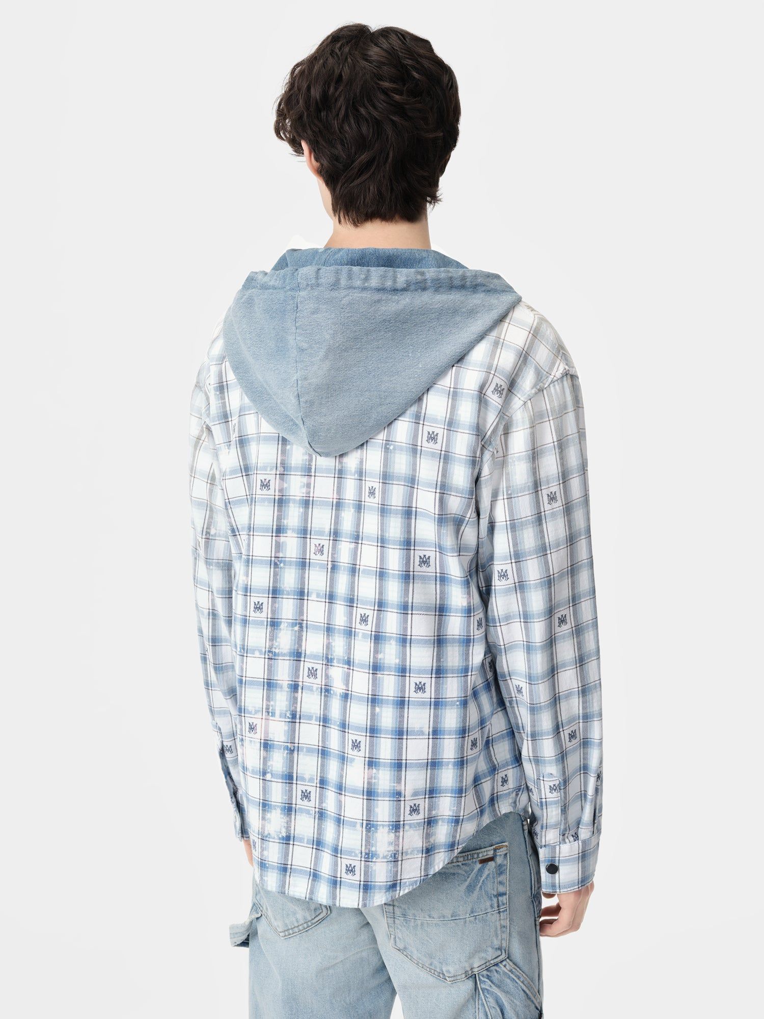 Amiri Hooded Overshirt Gömlek Erkek Cerulean | AEM658790
