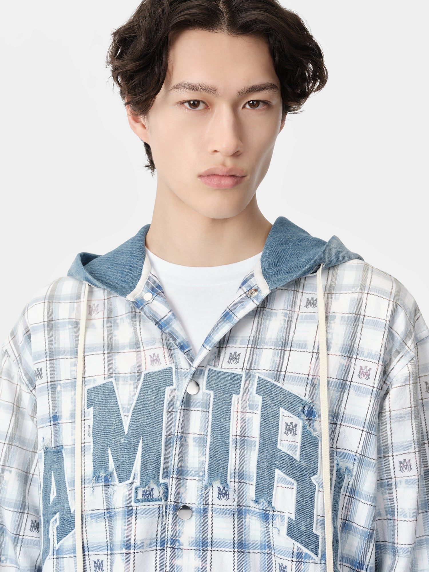 Amiri Hooded Overshirt Gömlek Erkek Cerulean | AEM658790