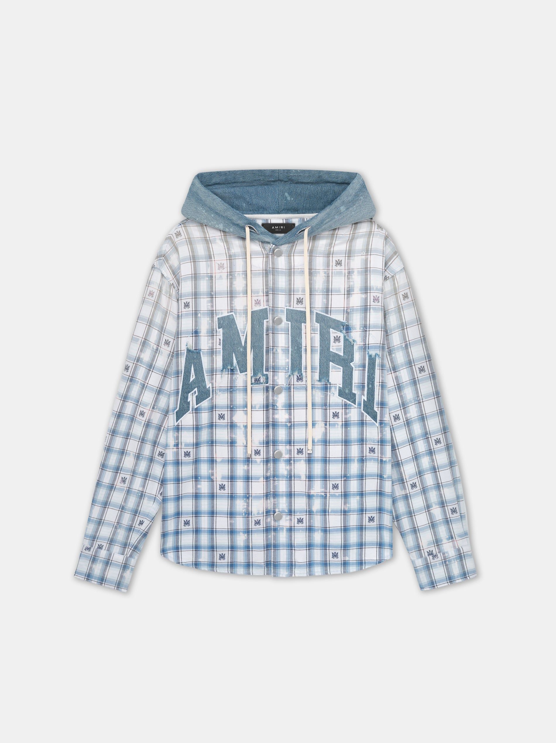 Amiri Hooded Overshirt Gömlek Erkek Cerulean | AEM658790