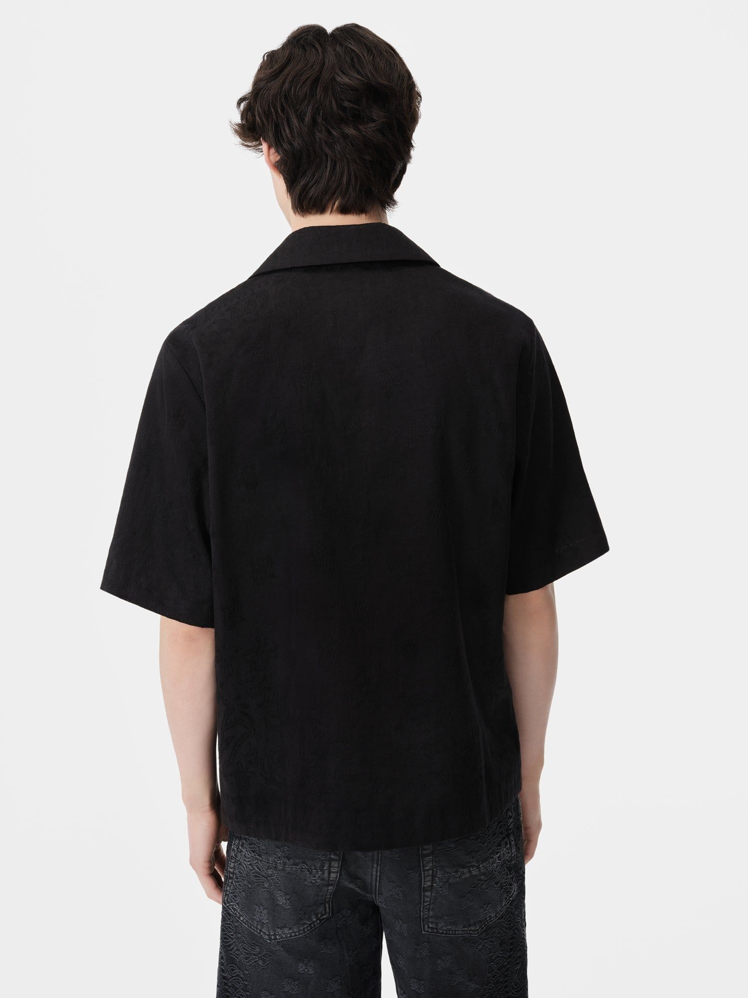 Amiri Ma Bandana Linen Camp Shirt Gömlek Erkek Siyah | JKH791538