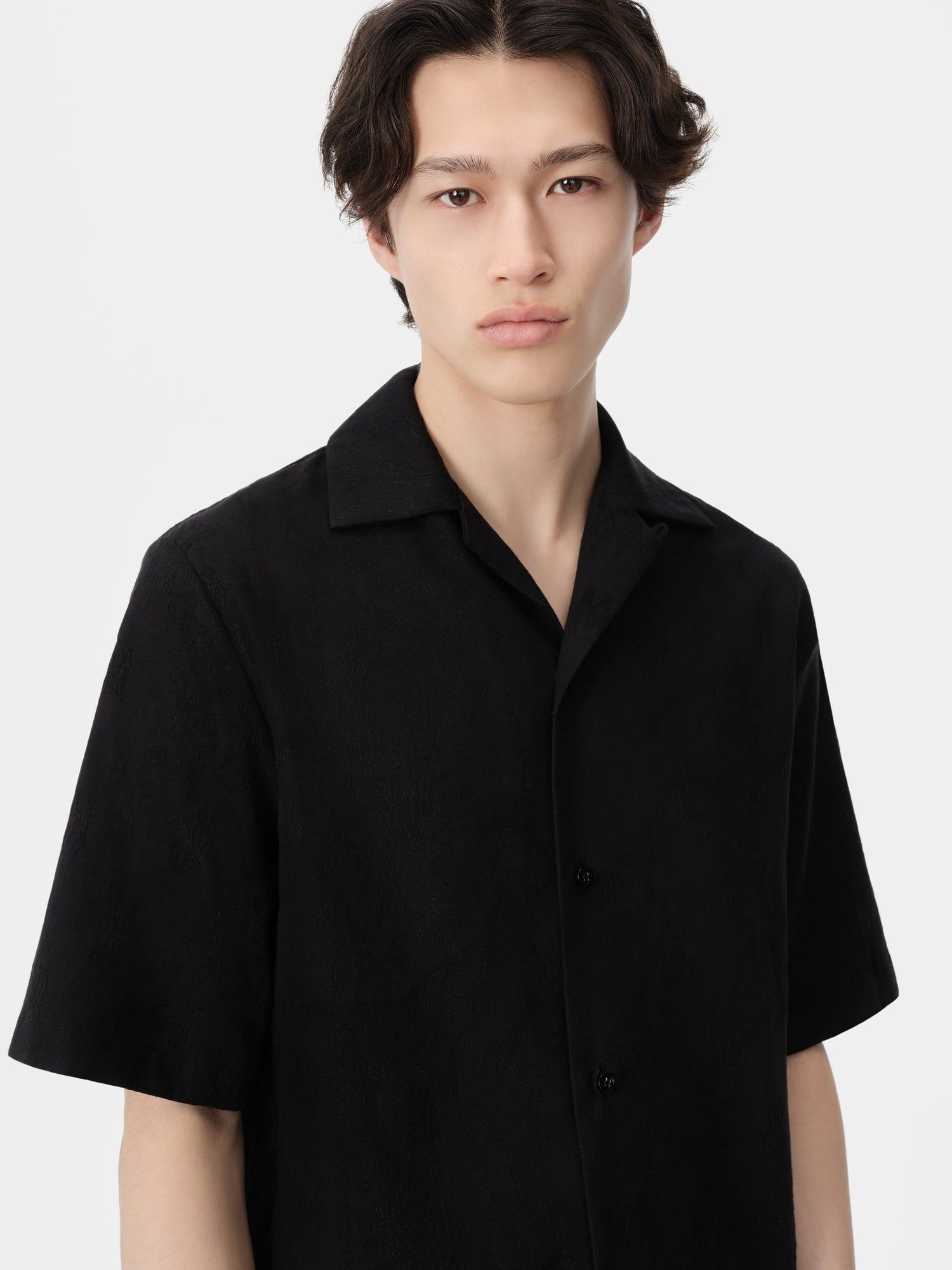 Amiri Ma Bandana Linen Camp Shirt Gömlek Erkek Siyah | JKH791538