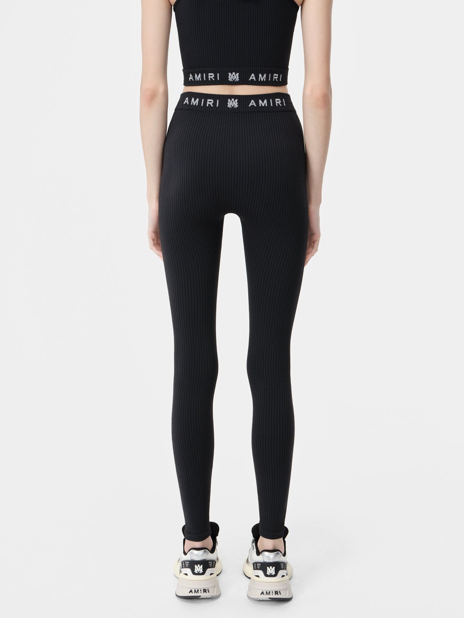 Amiri Ma Ribbed Seamless Legging Spor Giyim Kadın Siyah | ASC782915