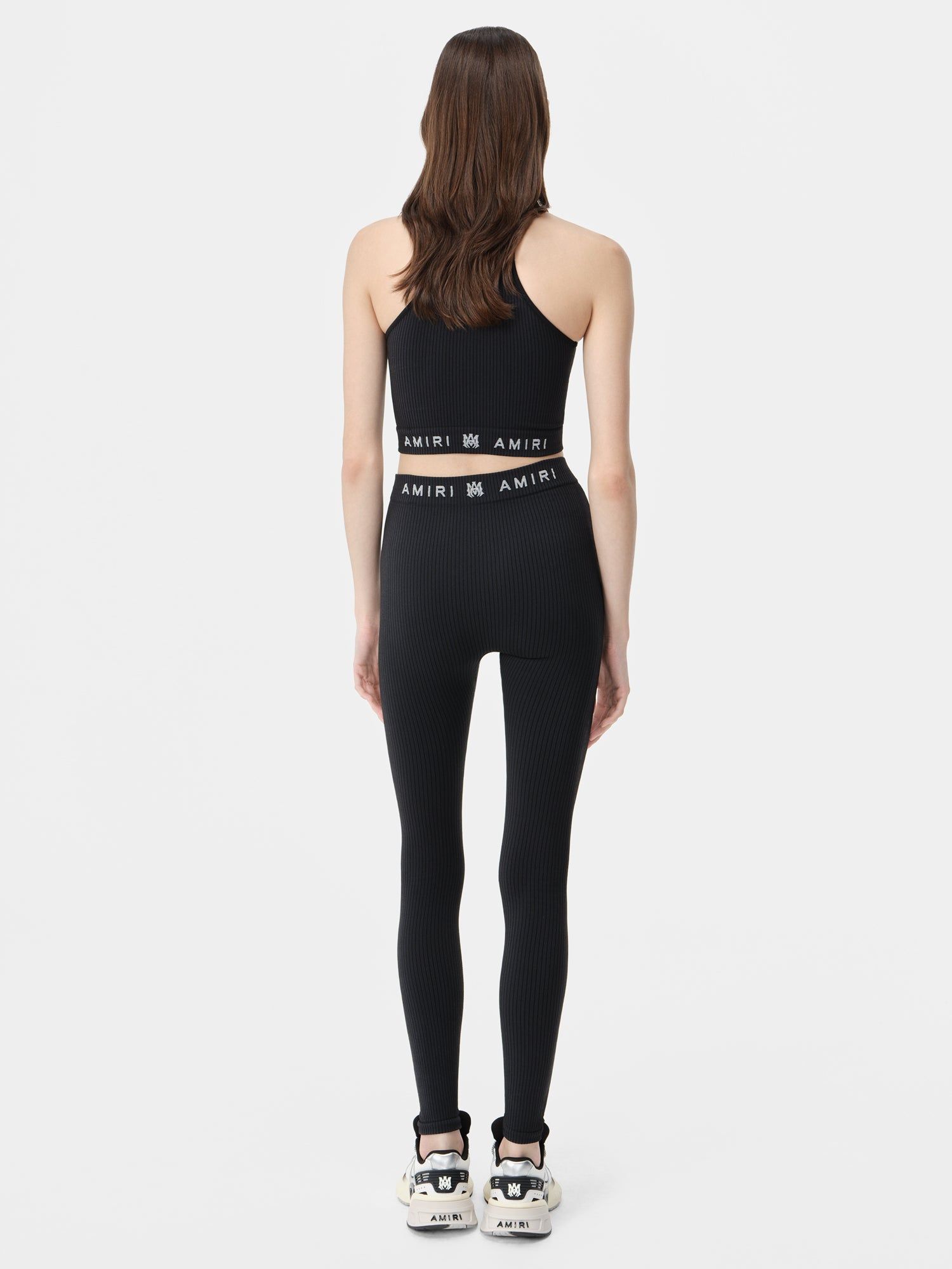 Amiri Ma Ribbed Seamless Legging Spor Giyim Kadın Siyah | ASC782915